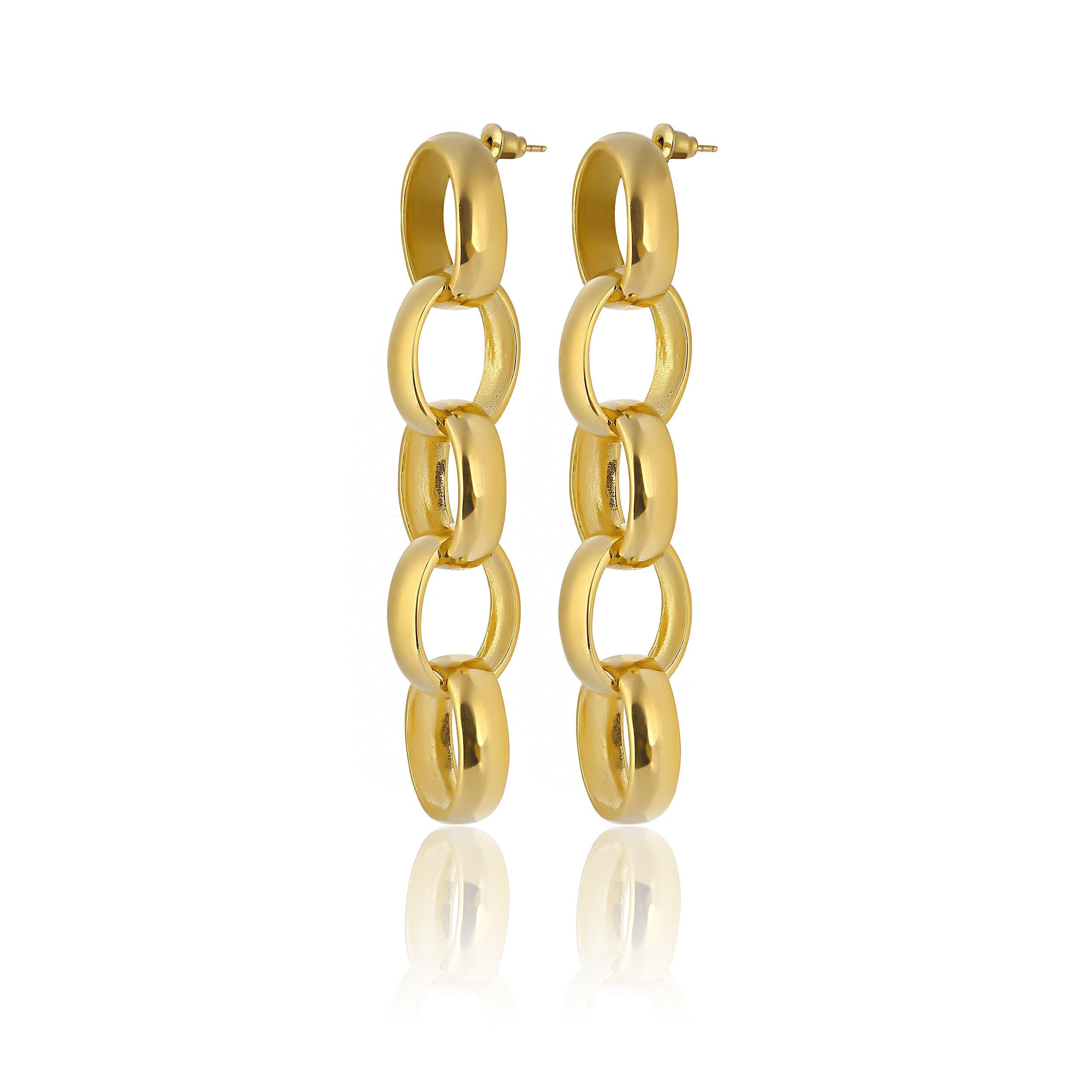 Maison Soula-Neith Chain Drop Earrings-Earrings-3-Milagron.com
