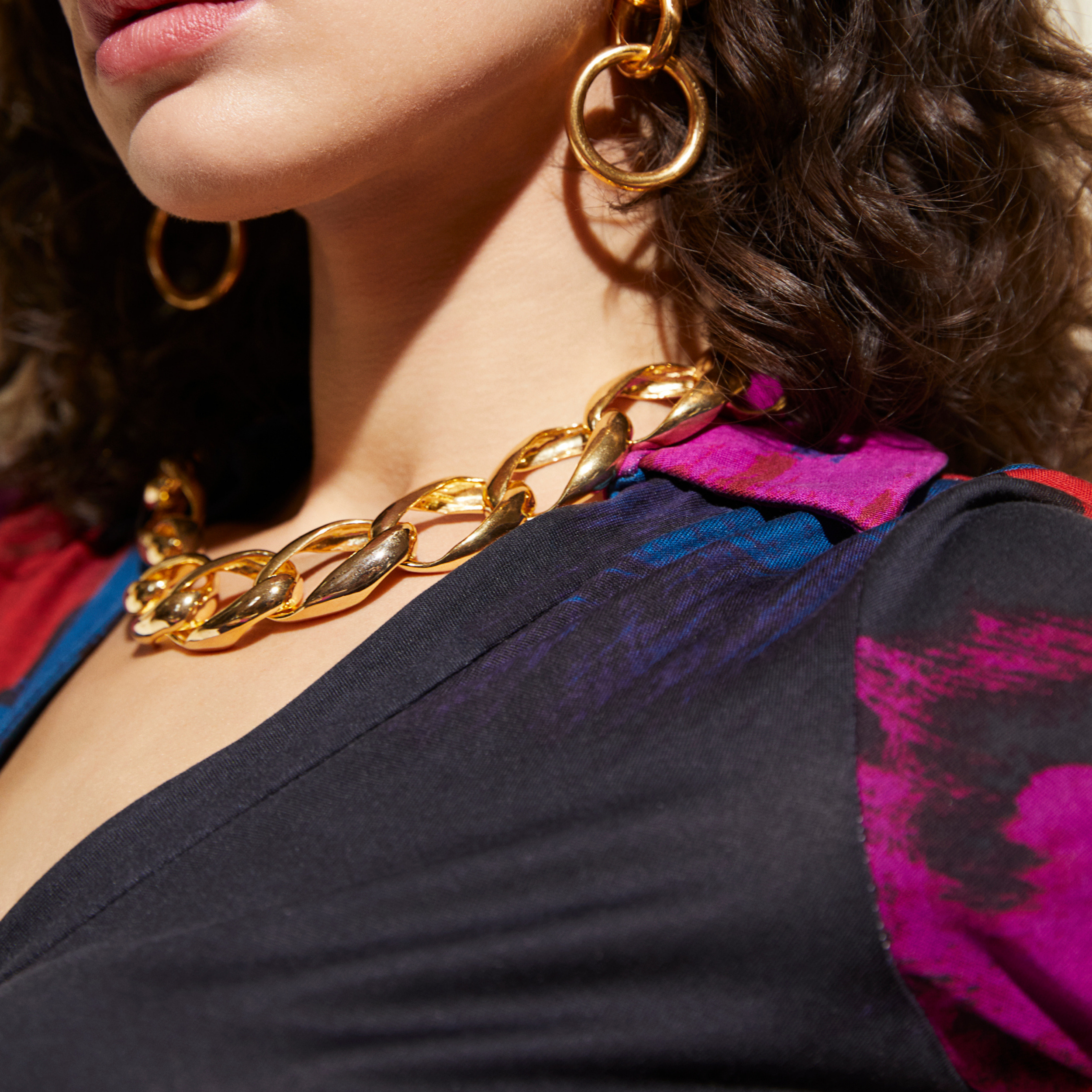 Maison Soula-Nyx Chain Necklace Thick Chains-Necklace-2-Milagron.com