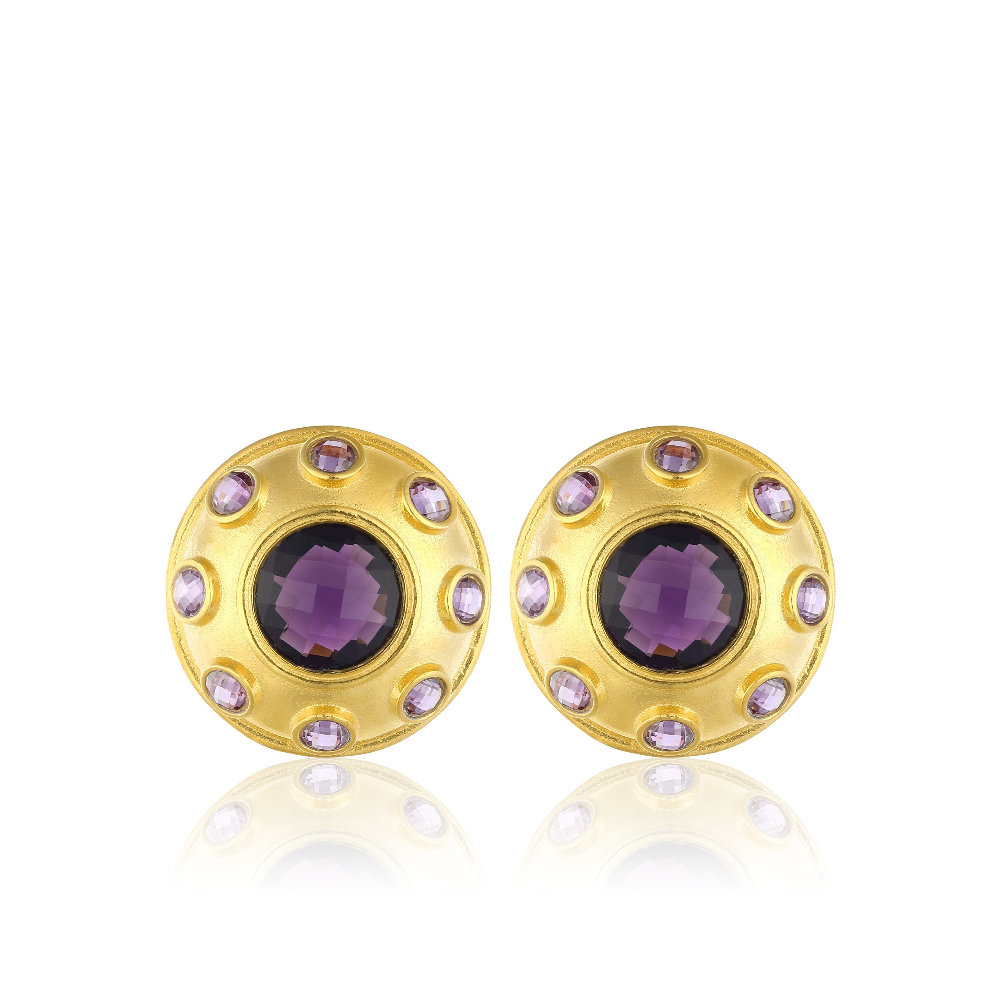 Maison Soula-Olympia Earrings Dark Amethyst-Earrings-1-Milagron.com