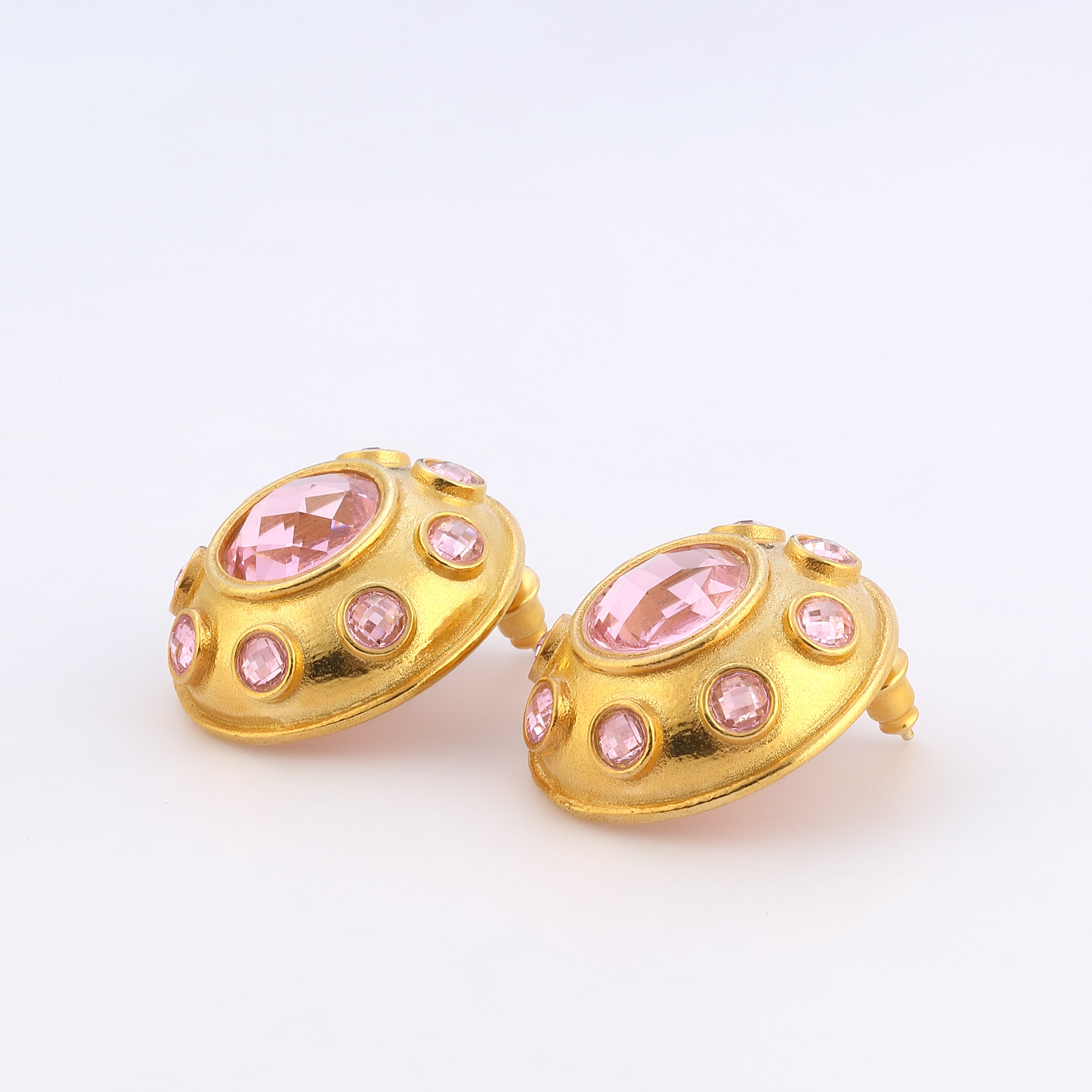 Maison Soula-Olympia Earrings Rose Pink-Earrings-5-Milagron.com