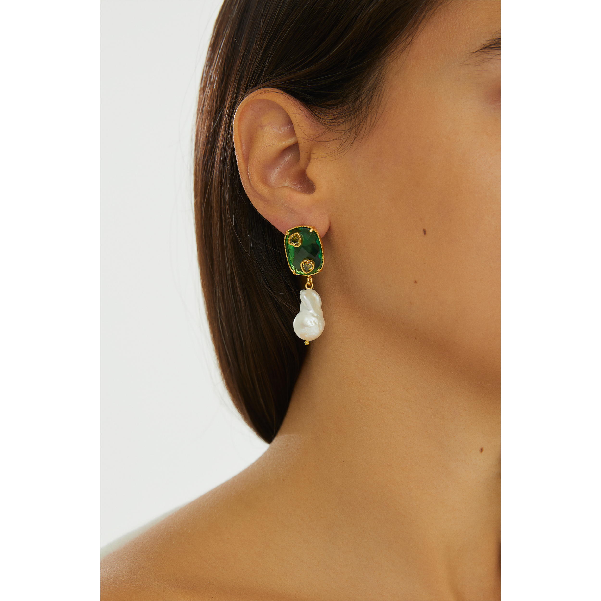 Maison Soula-Antheia Earrings Green-Earrings-4-Milagron.com