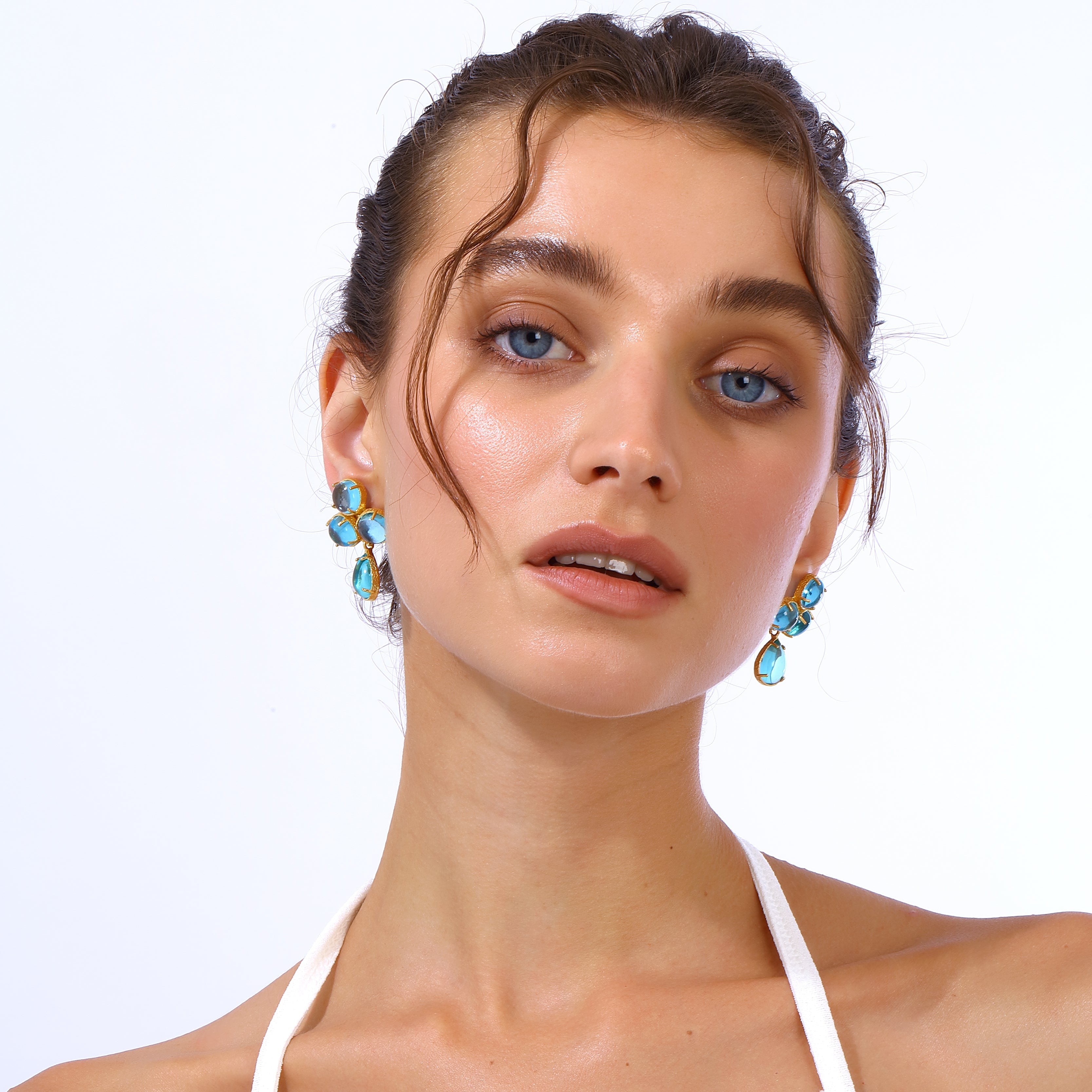 Maison Soula-Aqua Earrings Aquamarine Blue-Earrings-2-Milagron.com