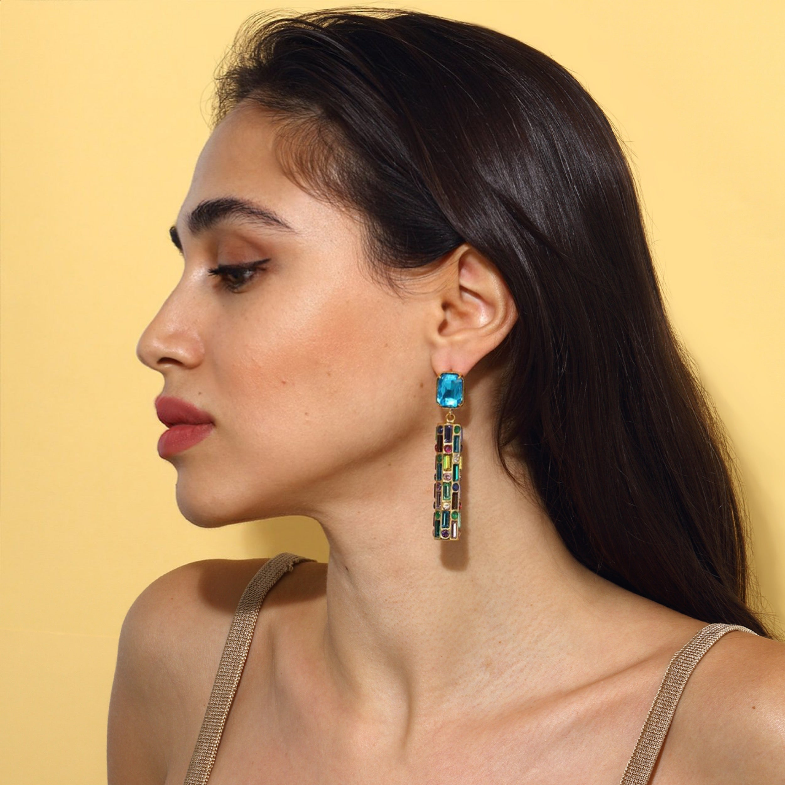 Maison Soula-Cher Drop Earrings Deep Blue-Earrings-6-Milagron.com