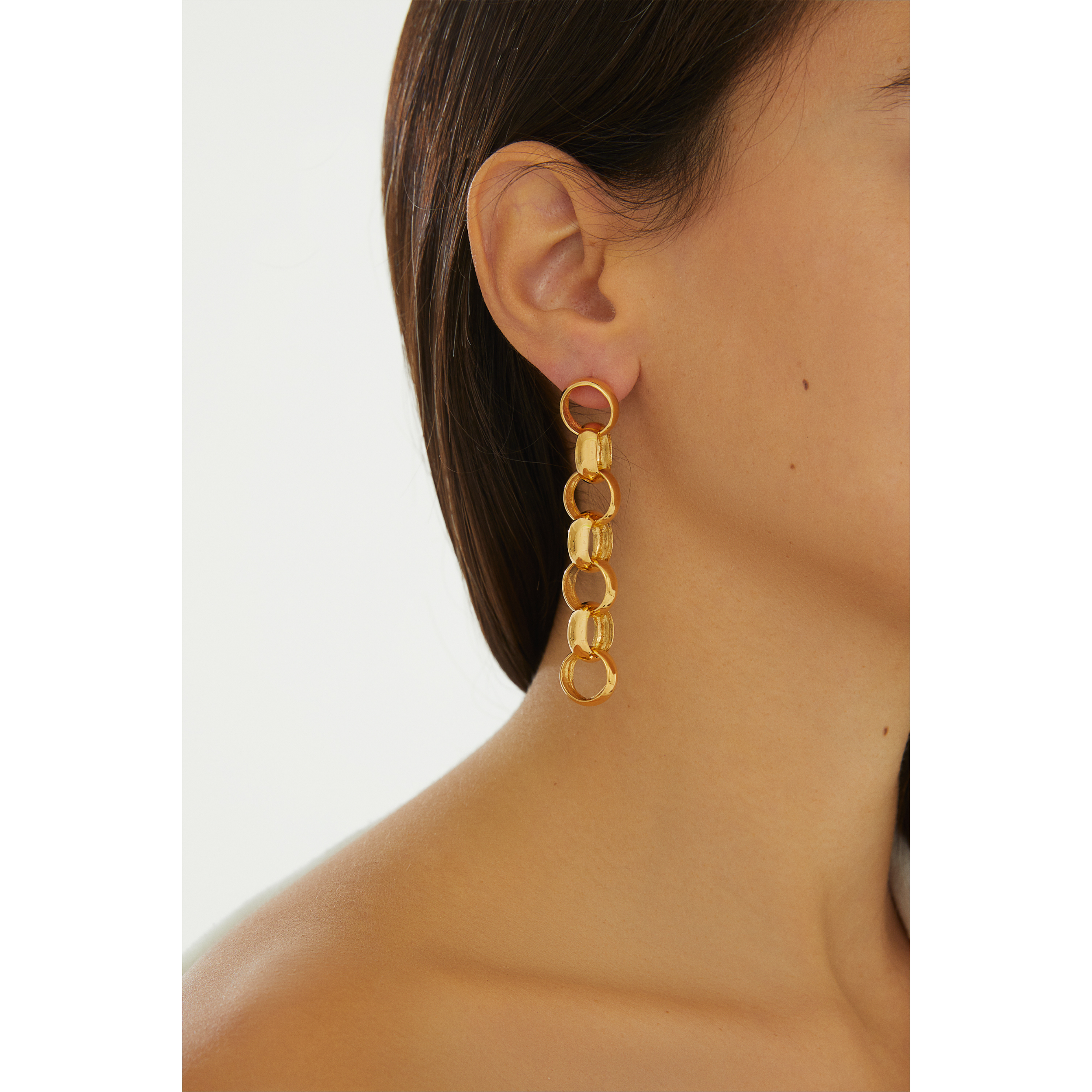 Maison Soula-Gaia Chain Drop Earrings Small Chains-Earrings-5-Milagron.com