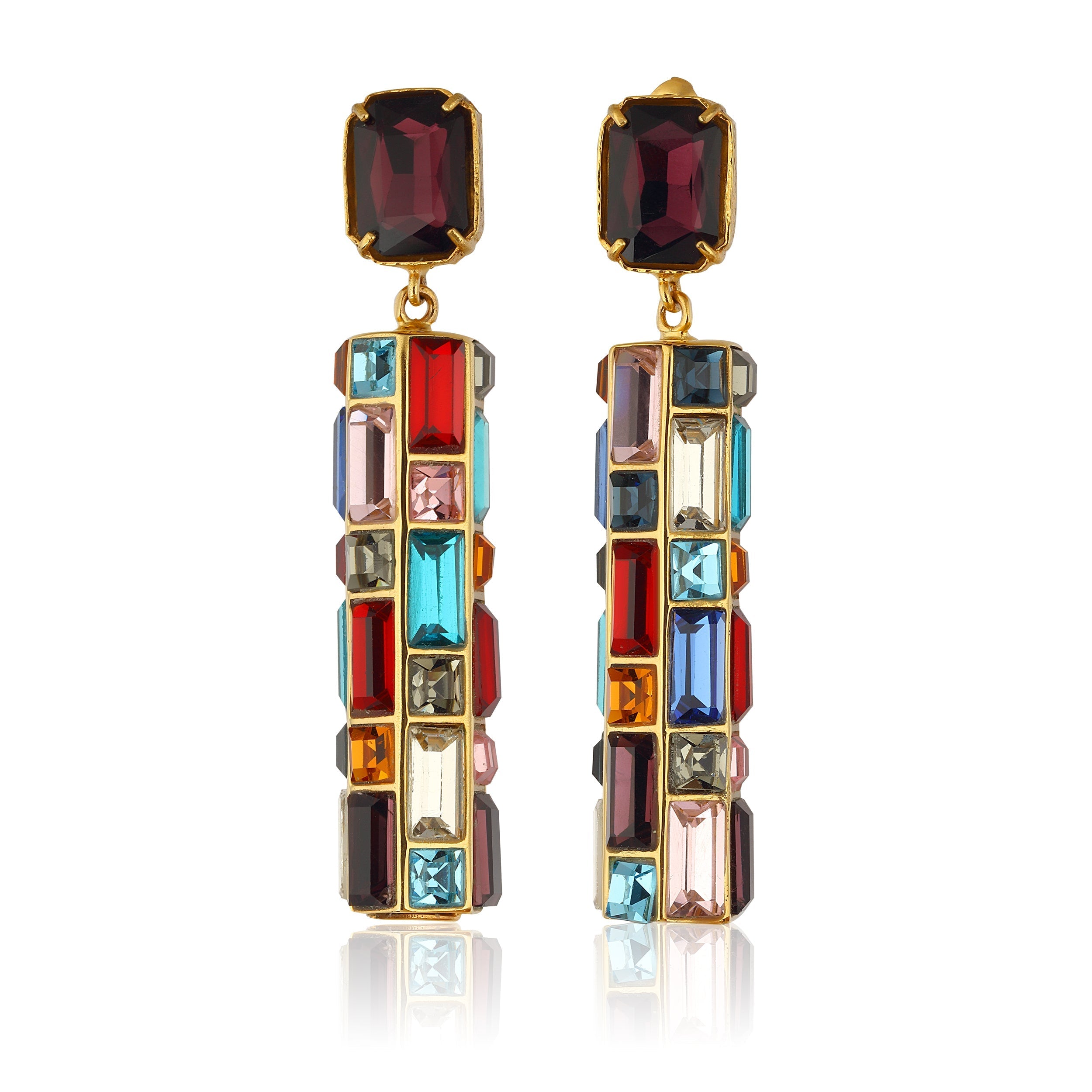 Maison Soula-Gloria Earrings Cherry Chocolate-Earrings-1-Milagron.com