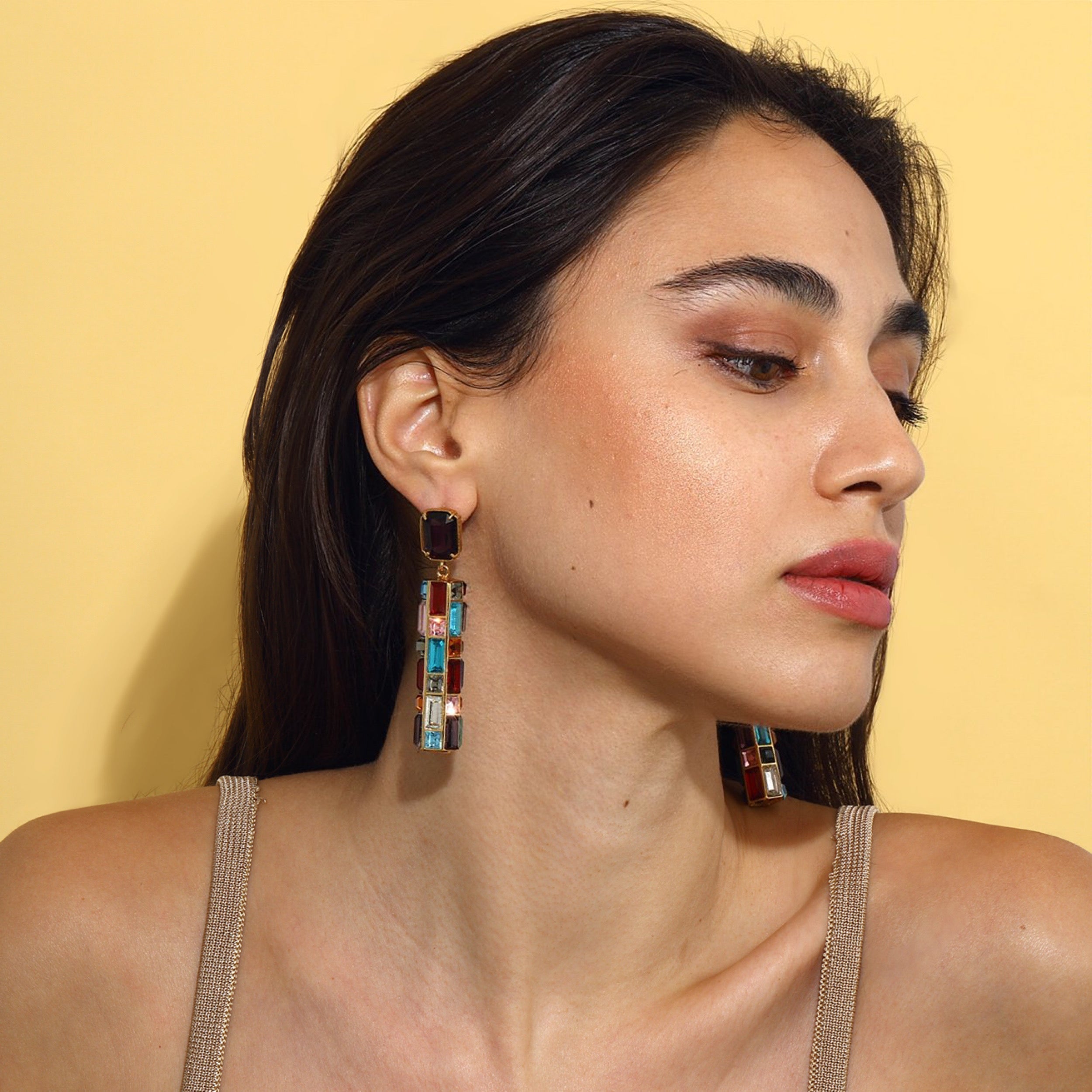 Maison Soula-Gloria Earrings Cherry Chocolate-Earrings-2-Milagron.com