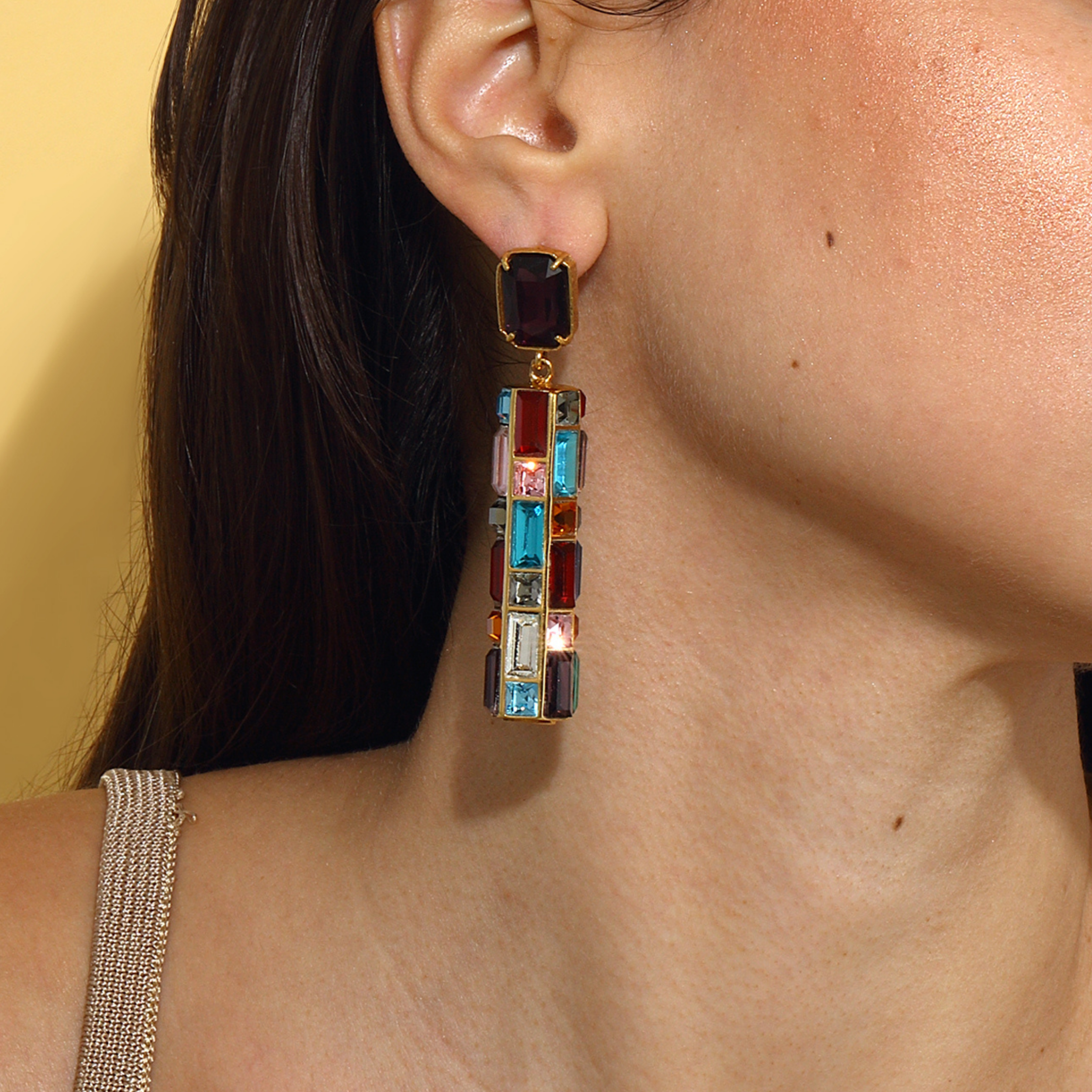Maison Soula-Gloria Earrings Cherry Chocolate-Earrings-5-Milagron.com