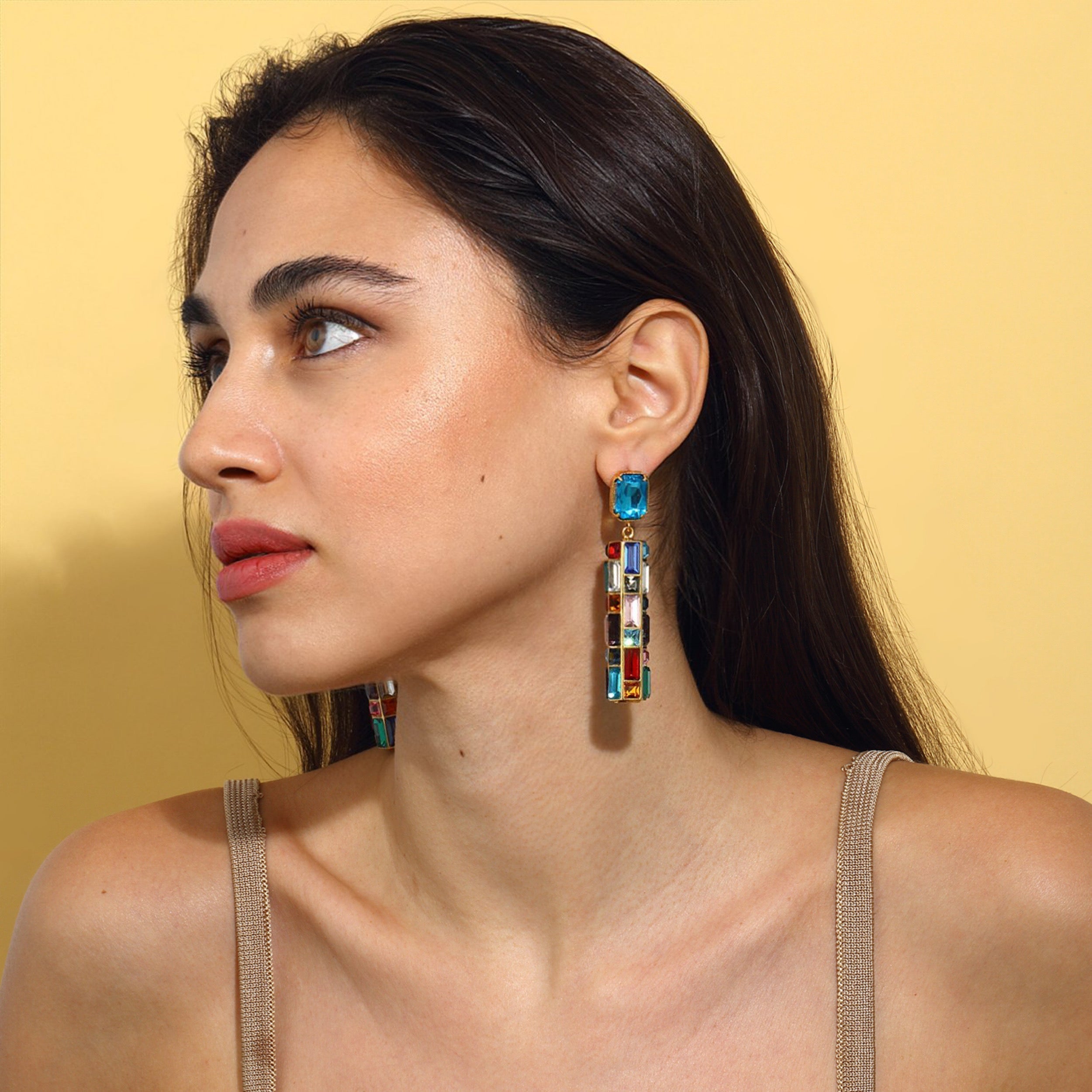 Maison Soula-Gloria Earrings Deep Blue-Earrings-2-Milagron.com