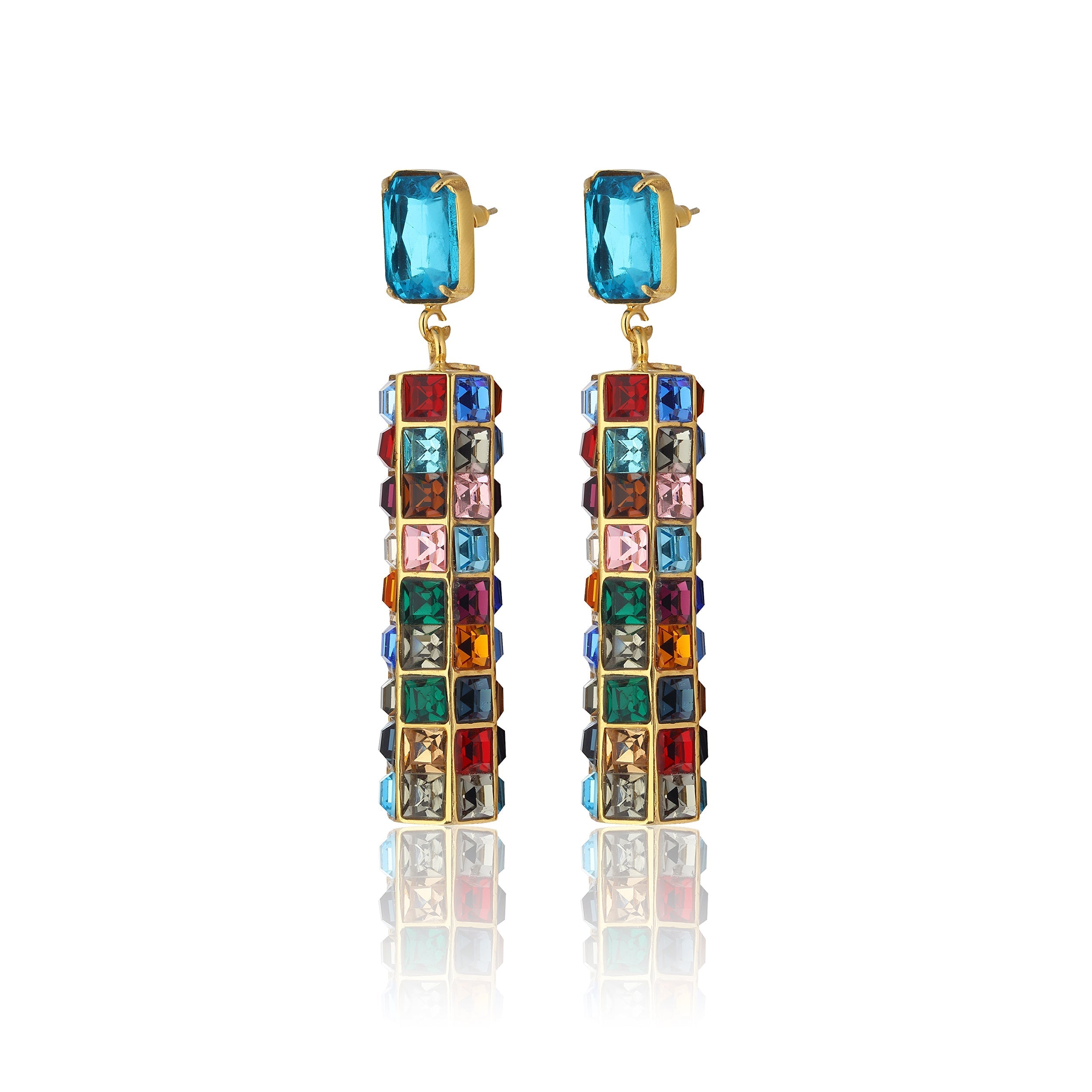 Maison Soula-Hypnos Drop Earrings Deep Blue-Earrings-3-Milagron.com