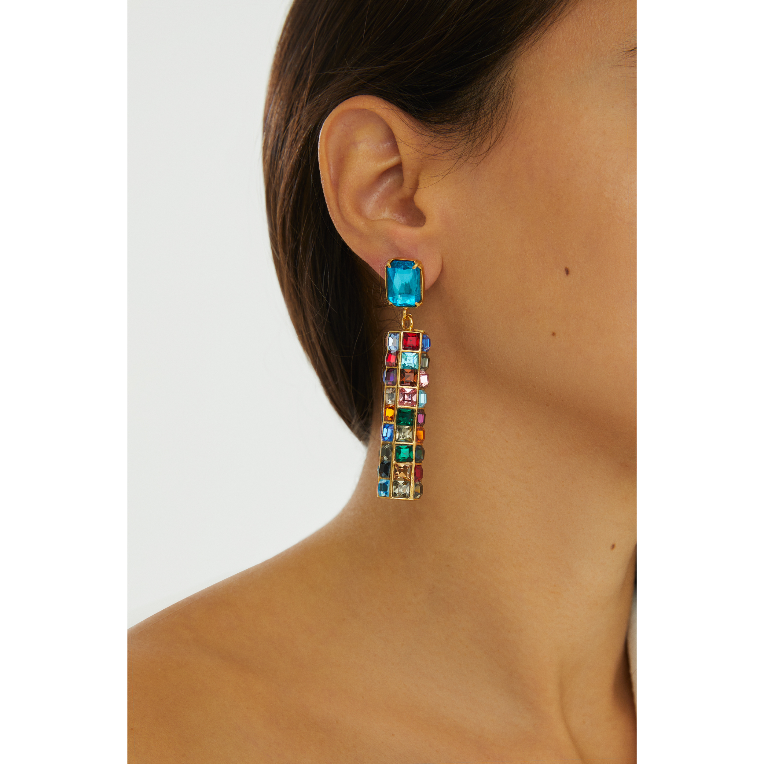 Maison Soula-Hypnos Drop Earrings Deep Blue-Earrings-4-Milagron.com