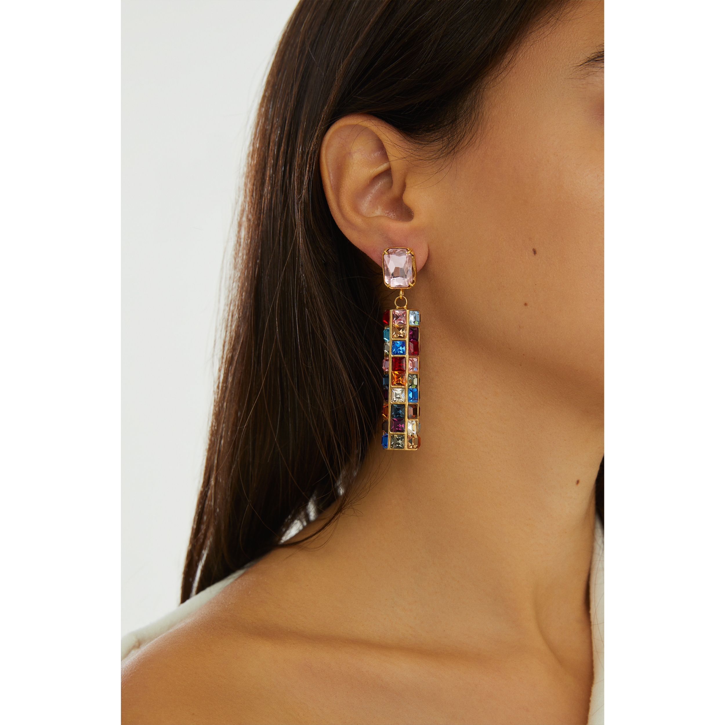 Maison Soula-Hypnos Drop Earrings Rose Pink-Earrings-2-Milagron.com