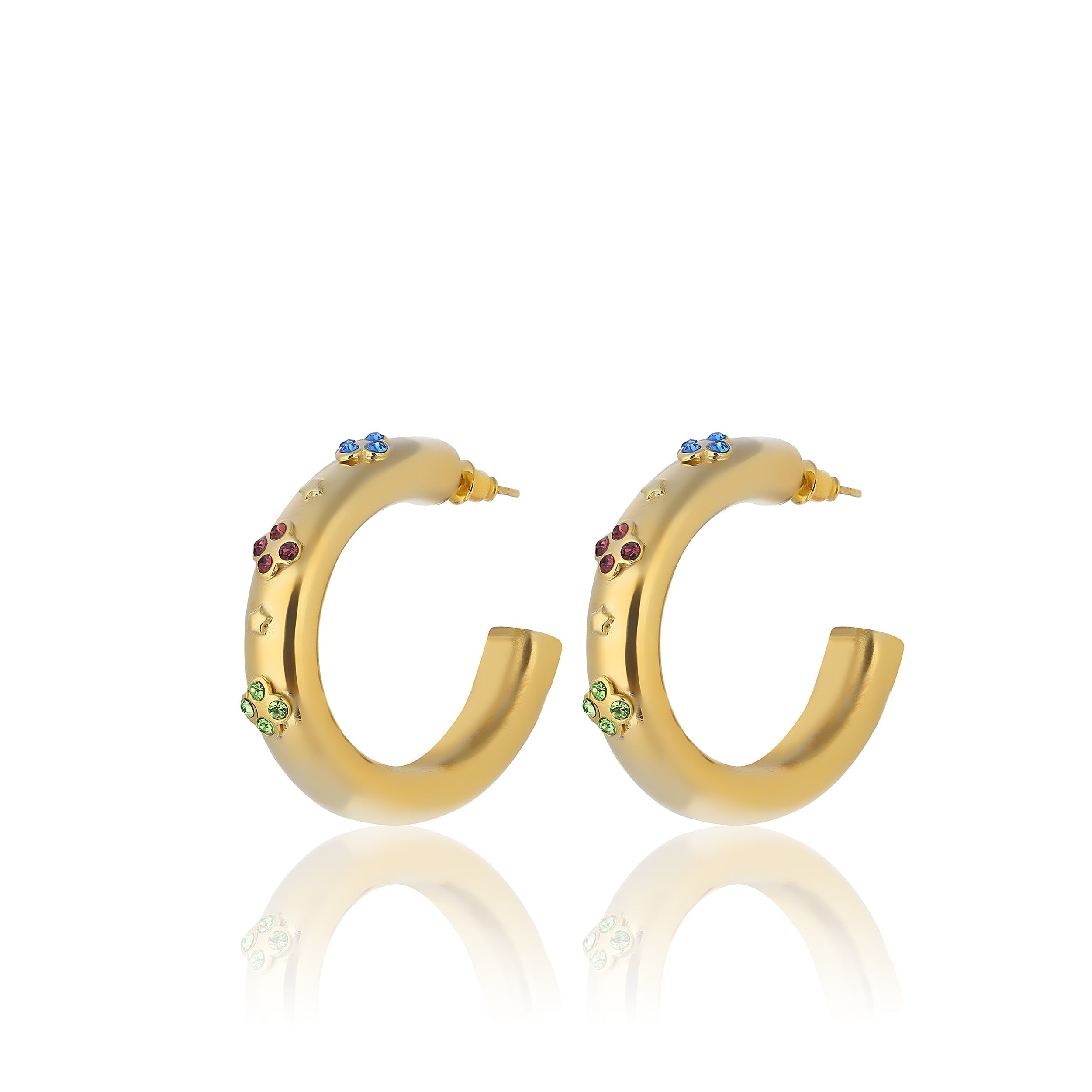 Maison Soula-Yeona Hoop Earrings-Earrings-2-Milagron.com