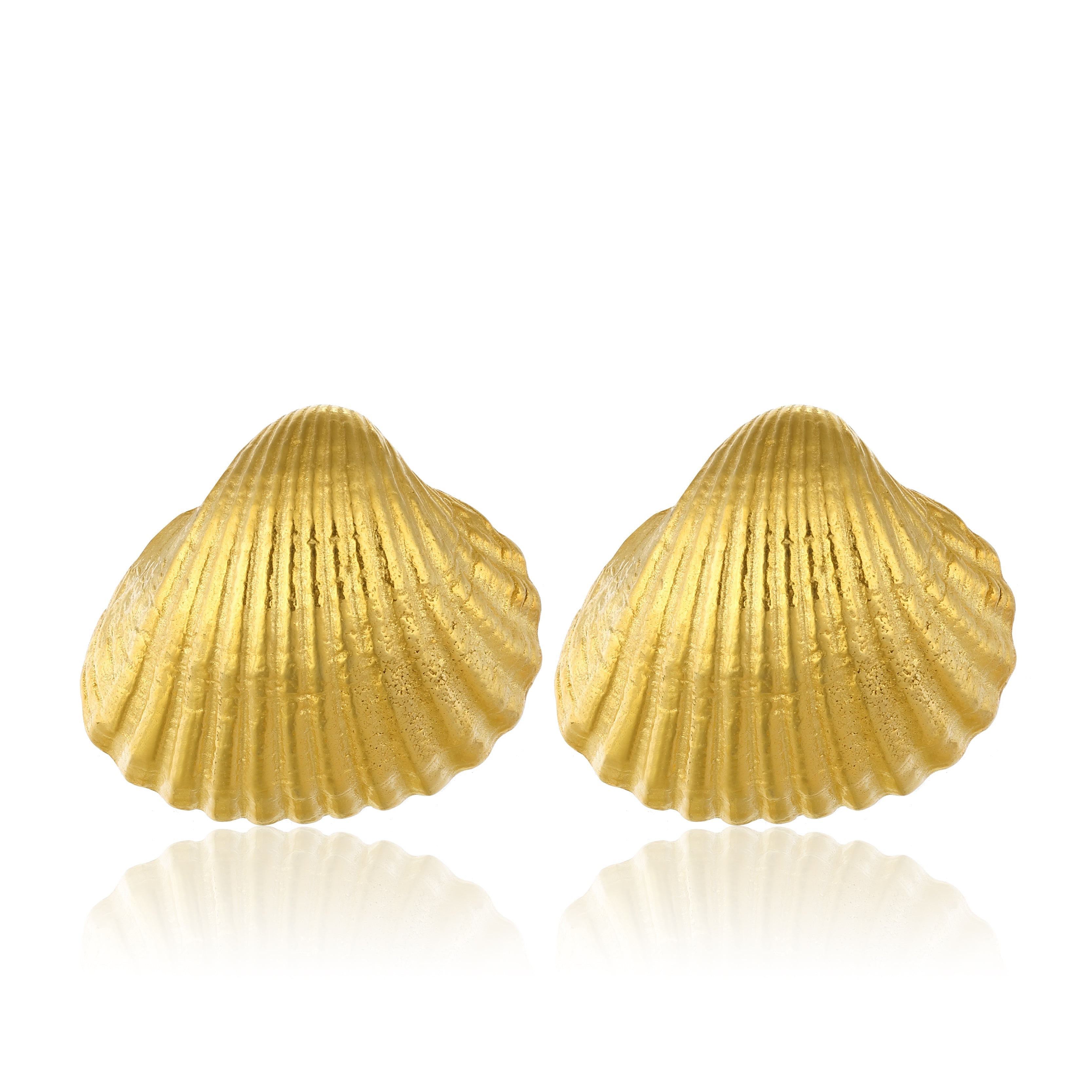 Maison Soula-Seashell Earrings-Earrings-1-Milagron.com