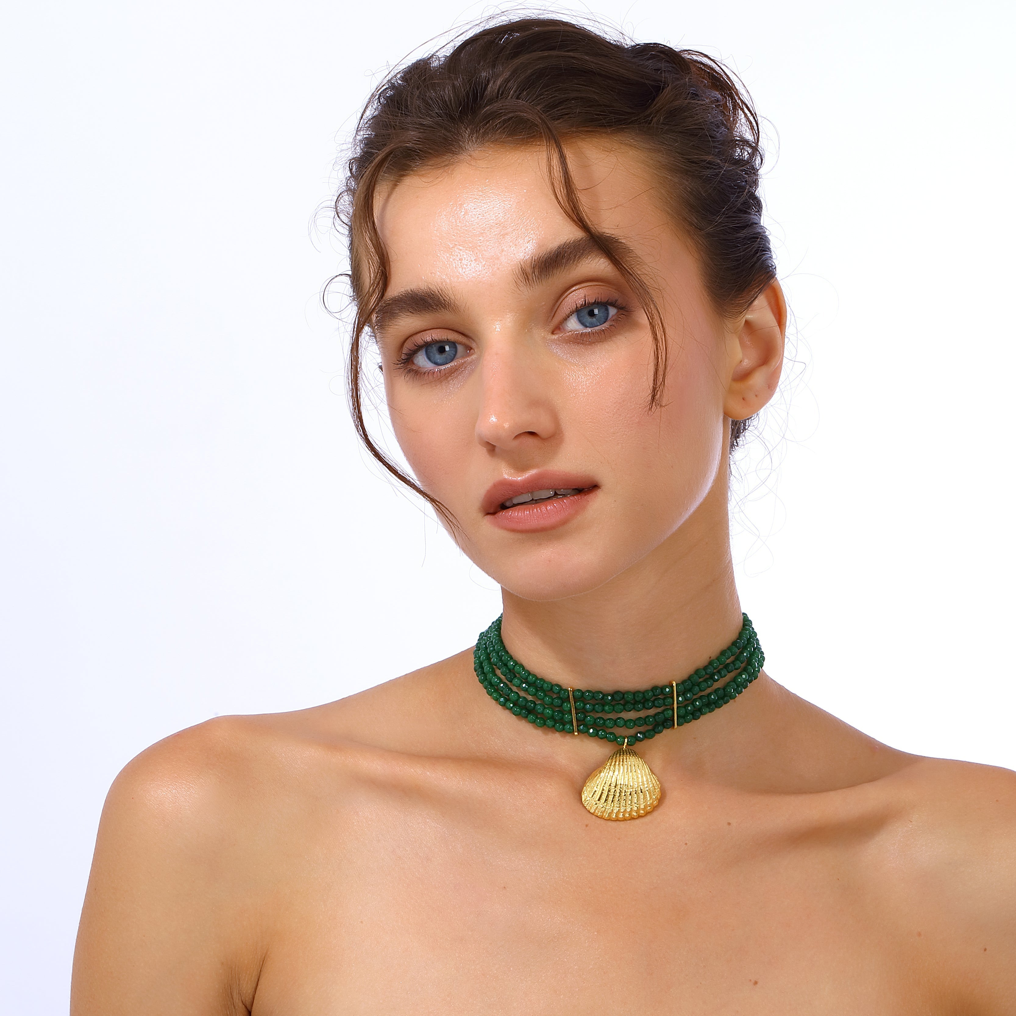 Maison Soula-Seashell Jasper Choker-Necklace-3-Milagron.com