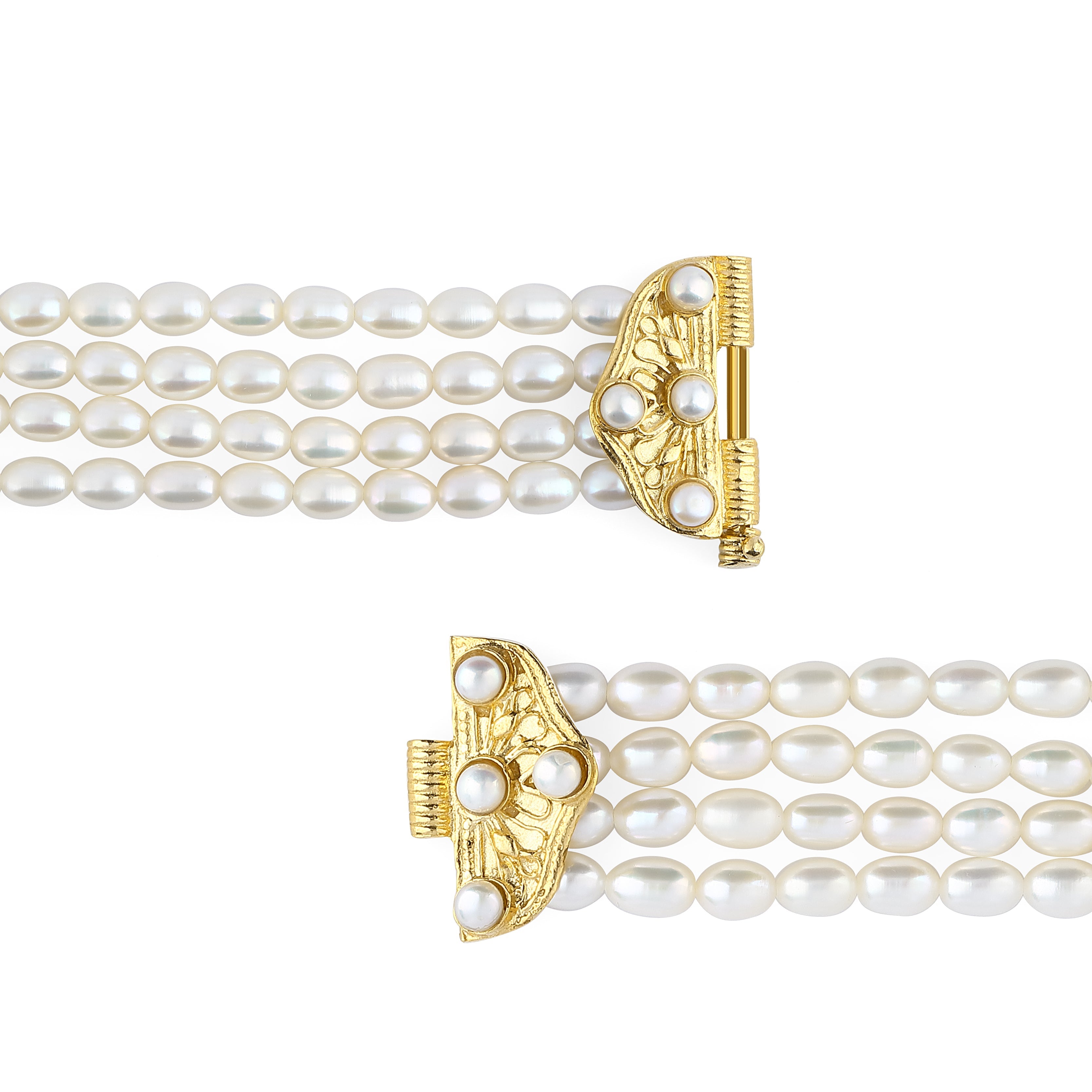 Maison Soula-Seashell Pearl Choker-Necklace-4-Milagron.com