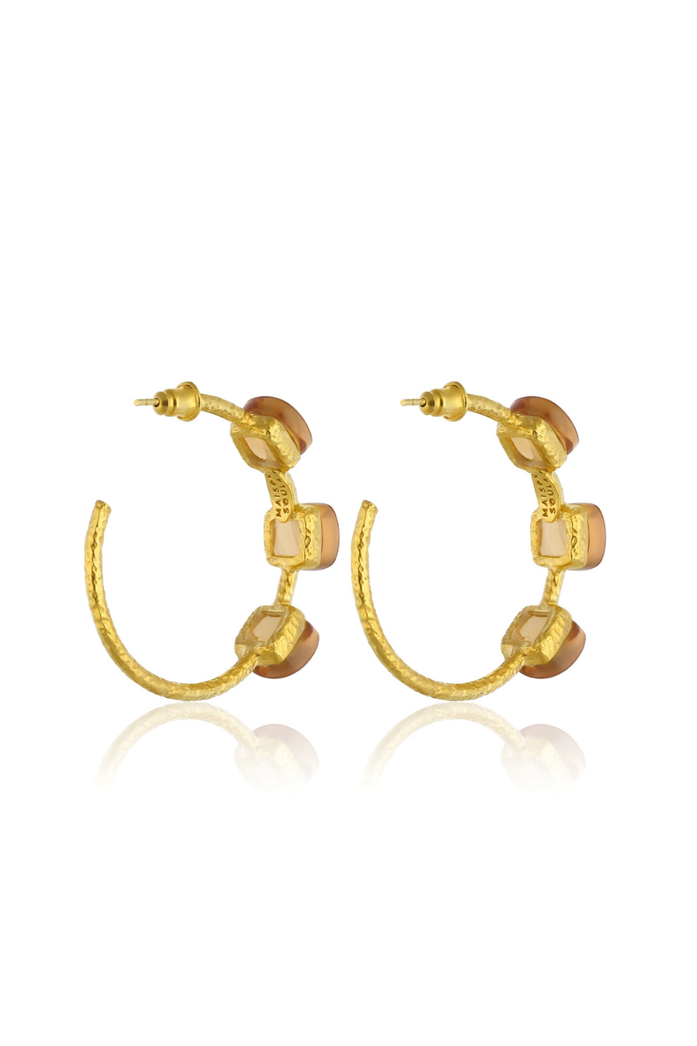 Maison Soula-Siena Halka Küpe - Turuncu-Küpe-3-Milagron.com