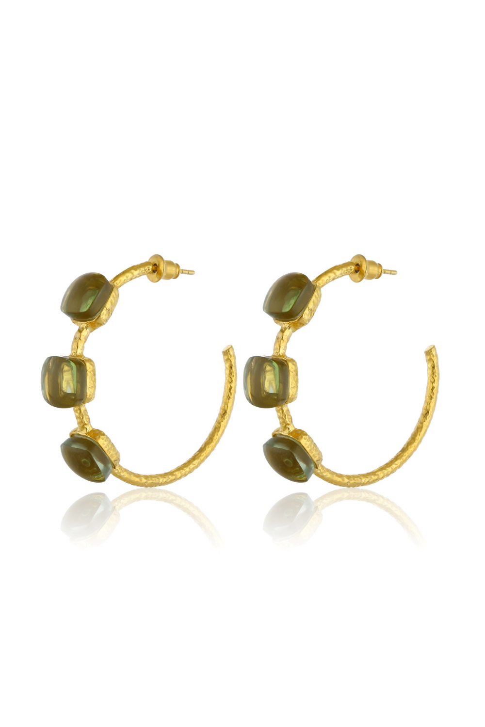 Maison Soula-Siena Halka Küpe - Zeytin Yeşili-Küpe-1-Milagron.com