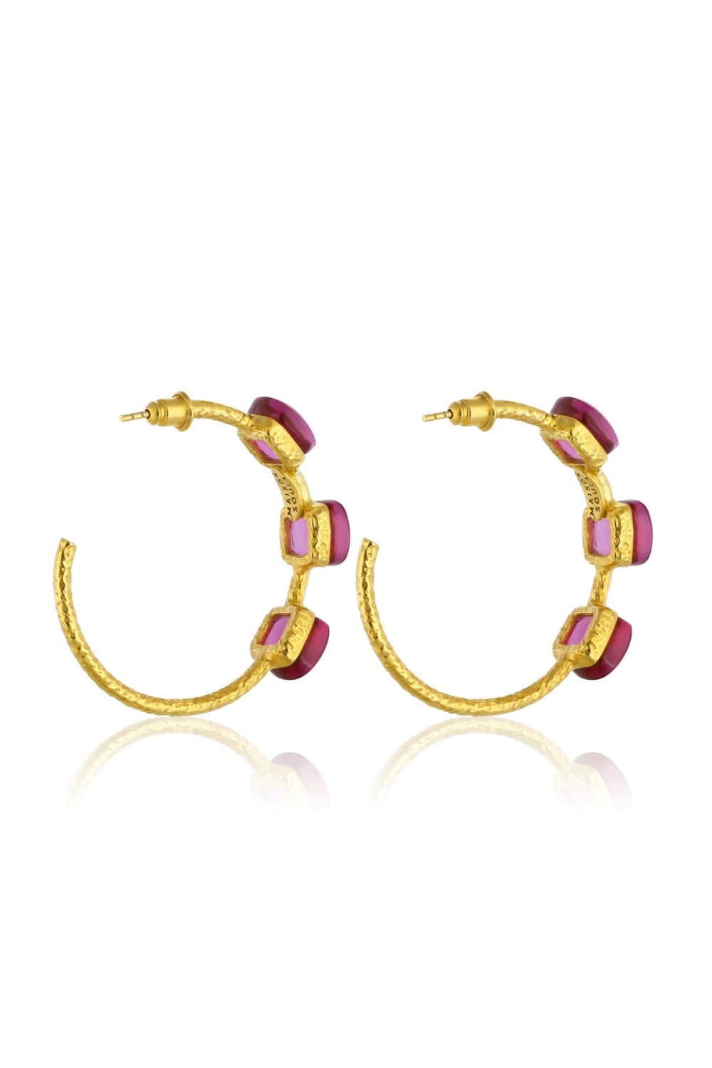 Maison Soula-Siena Küpe - Bordo Pembe-Küpe-4-Milagron.com