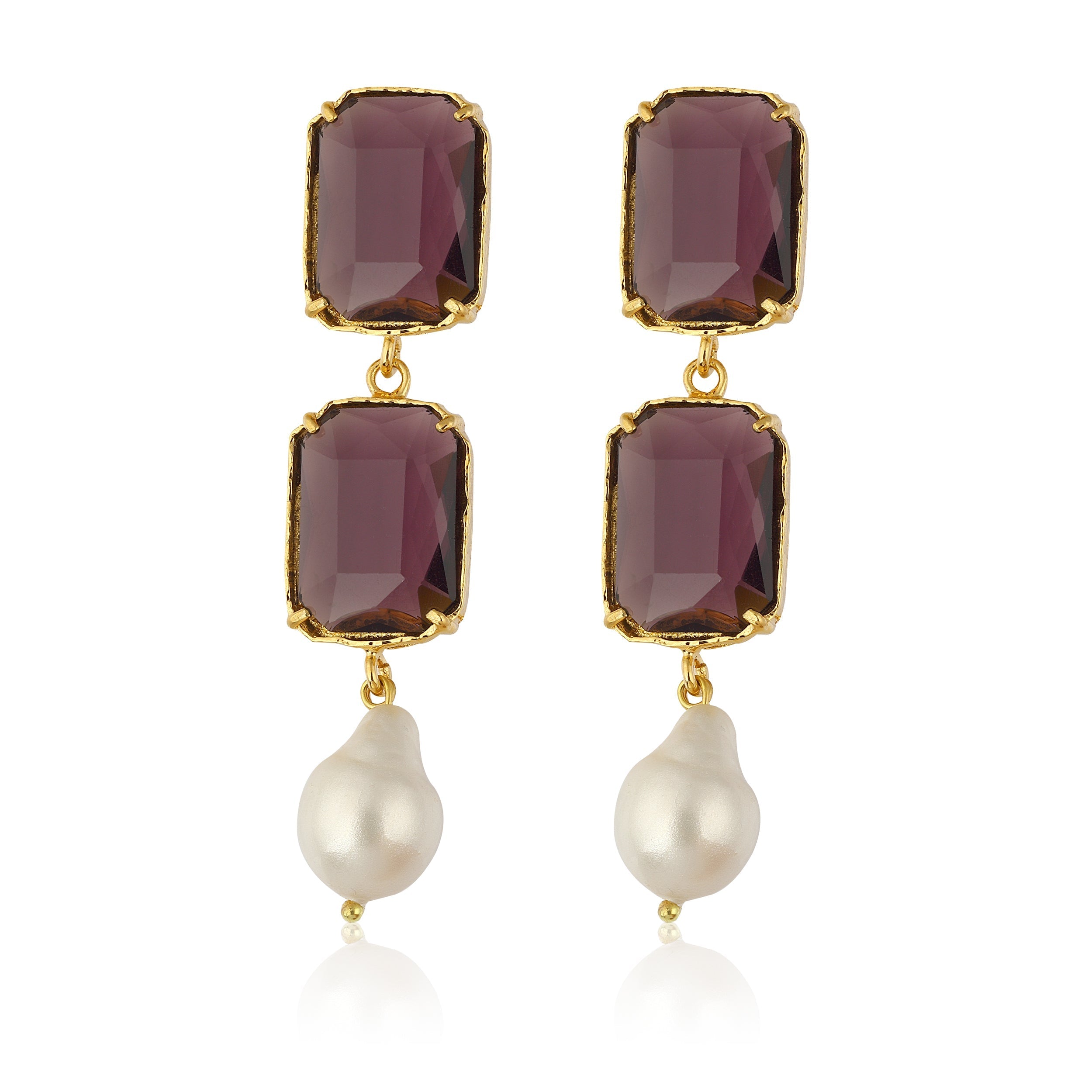 Maison Soula-Sloane Earrings Amethyst-Earrings-1-Milagron.com