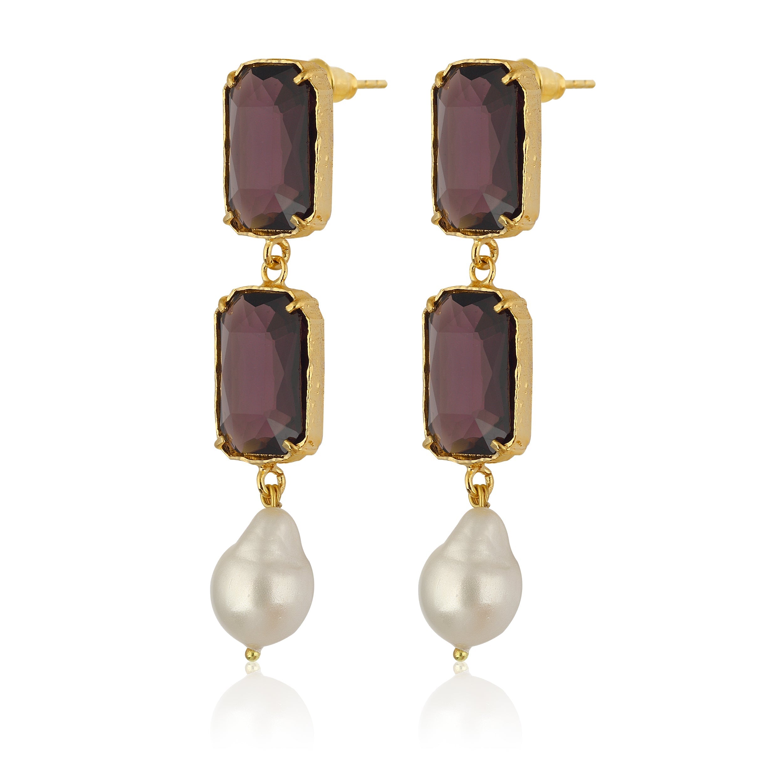 Maison Soula-Sloane Earrings Amethyst-Earrings-3-Milagron.com