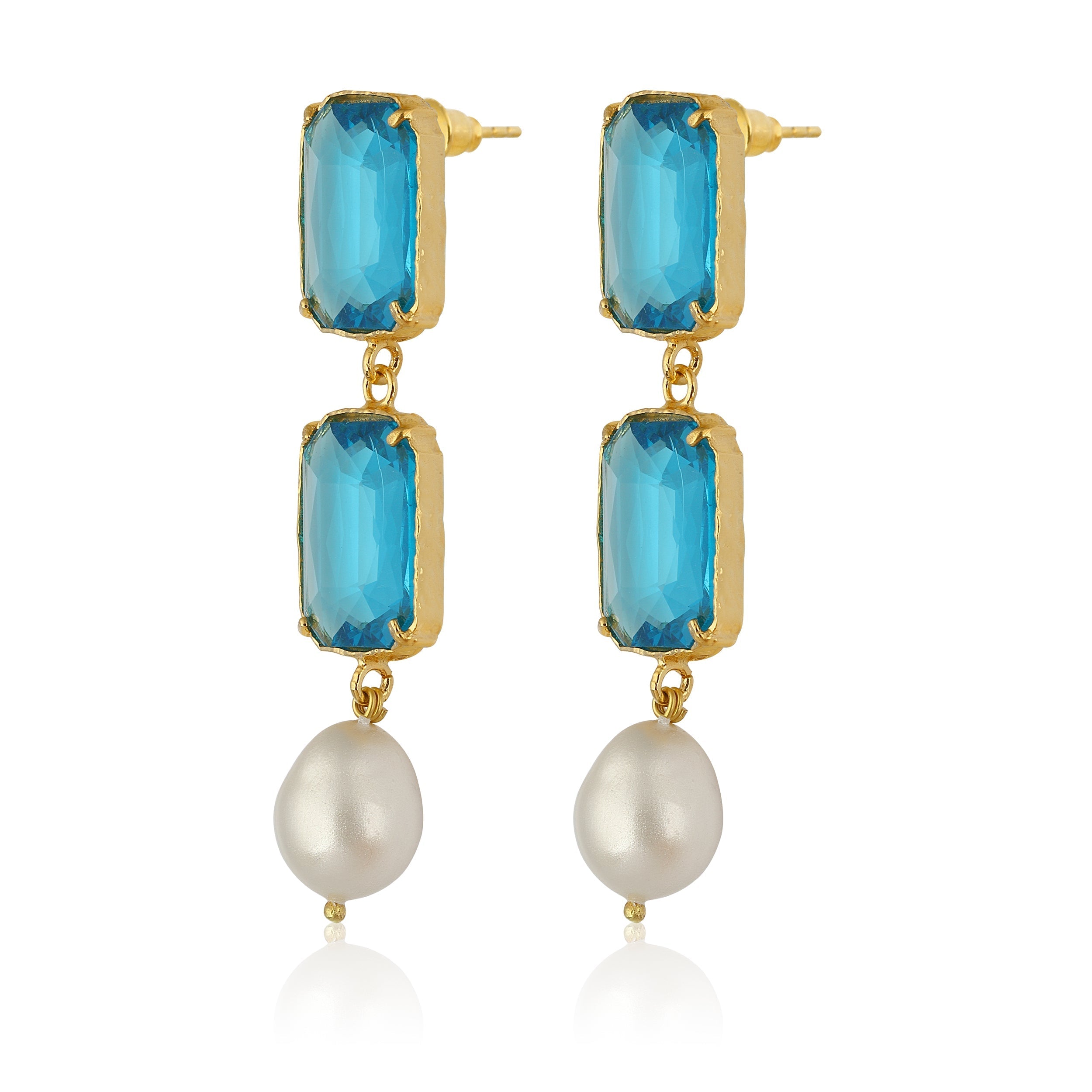 Maison Soula-Sloane Earrings Deep Blue-Earrings-3-Milagron.com