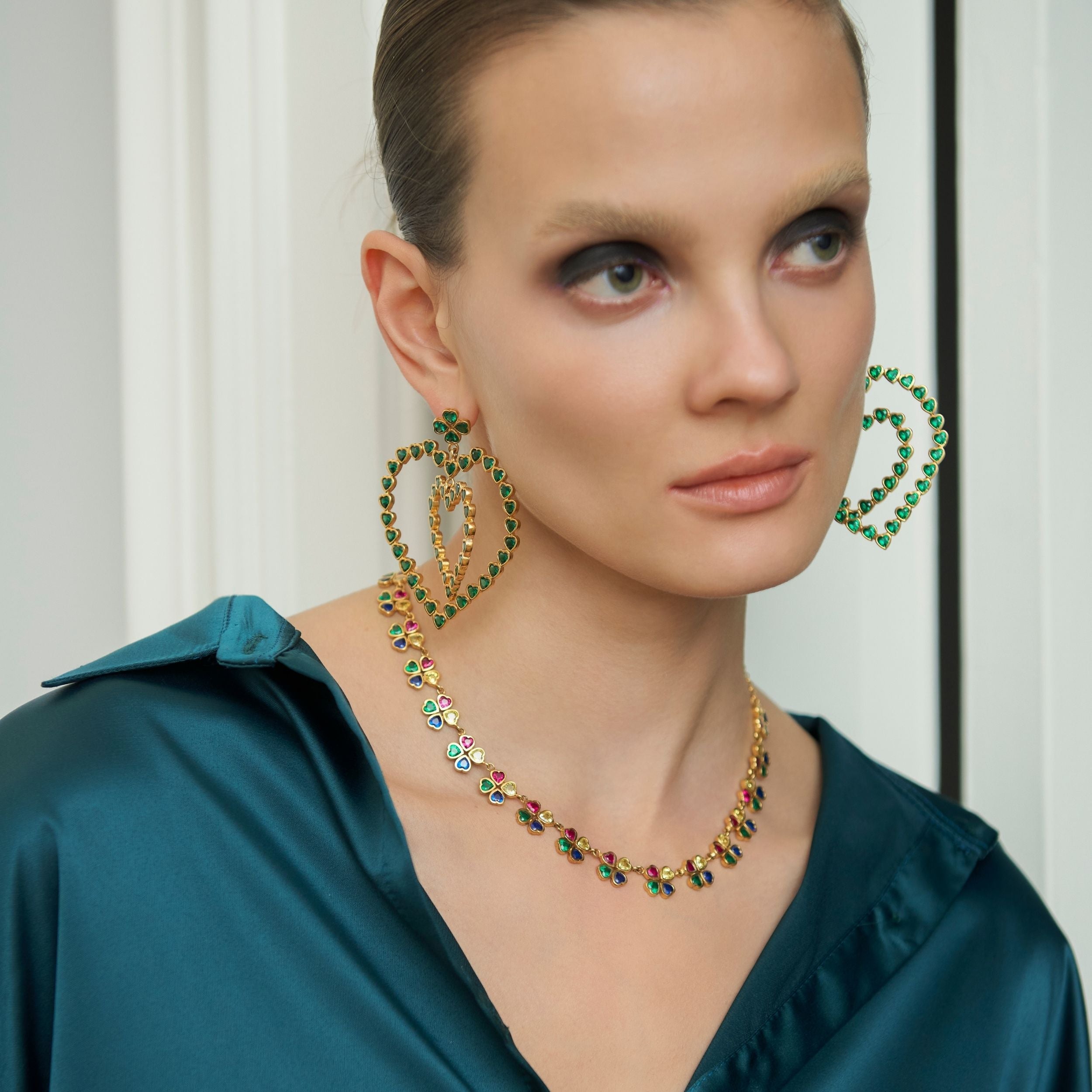 Maison Soula-Too Many Hearts Necklace-Necklace-2-Milagron.com