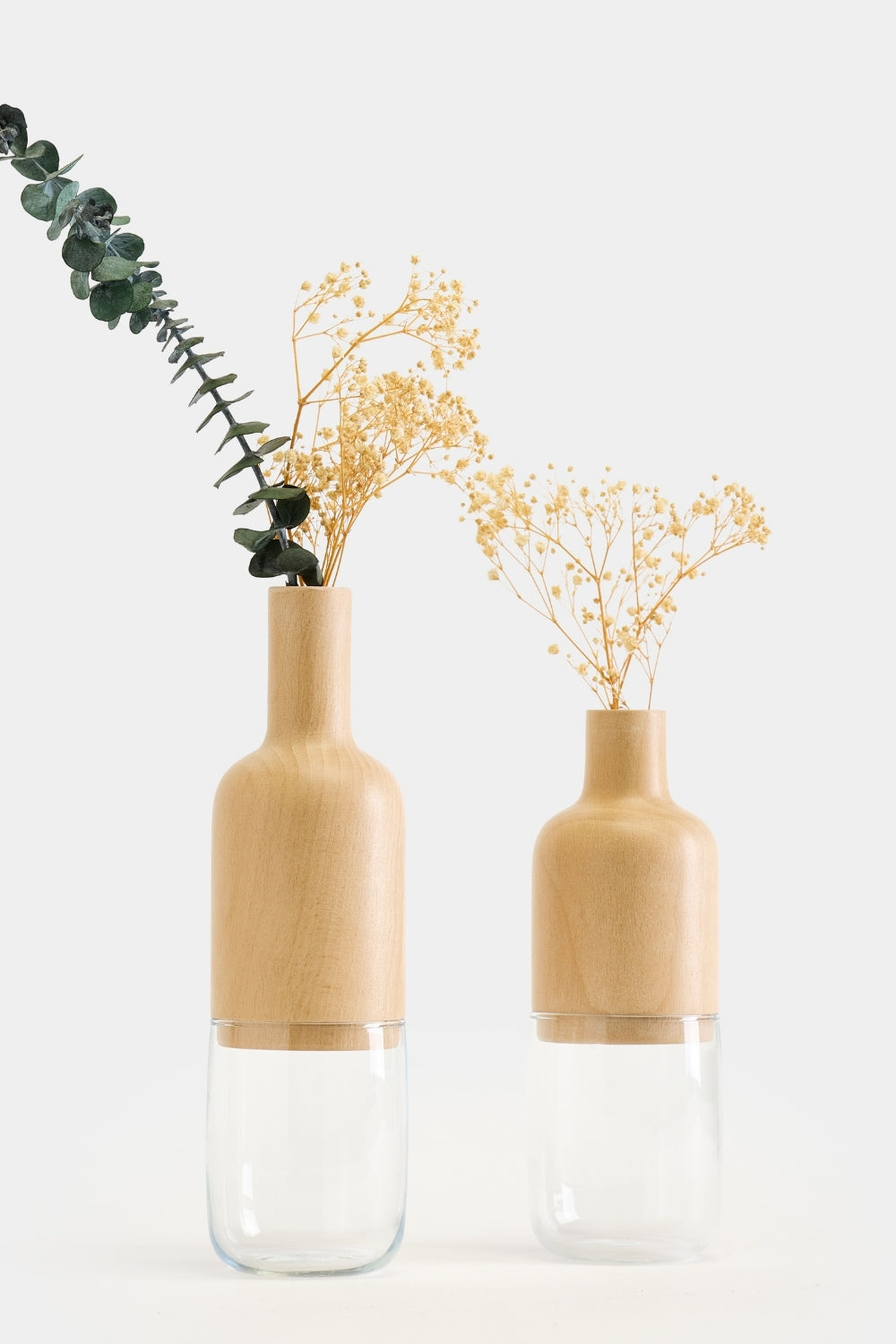 Harmony Minimalist 2'li Vazo Seti - Şeffaf - 1