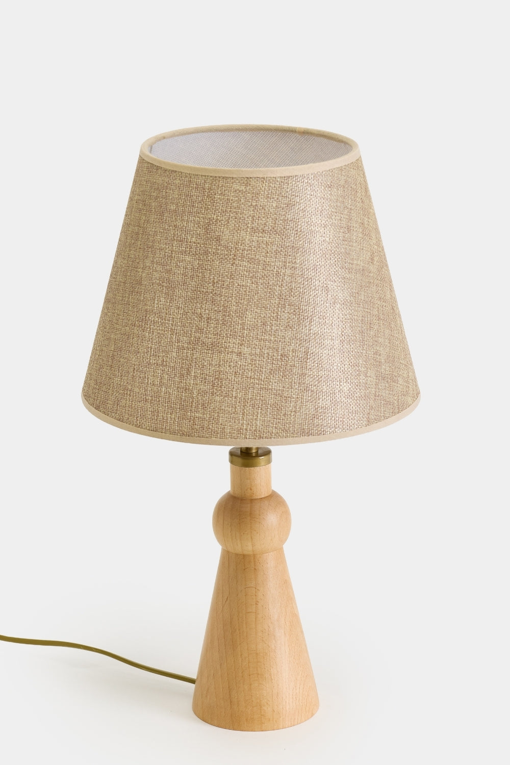 Oslo Kumaş Şapkalı Ahşap Abajur - 3