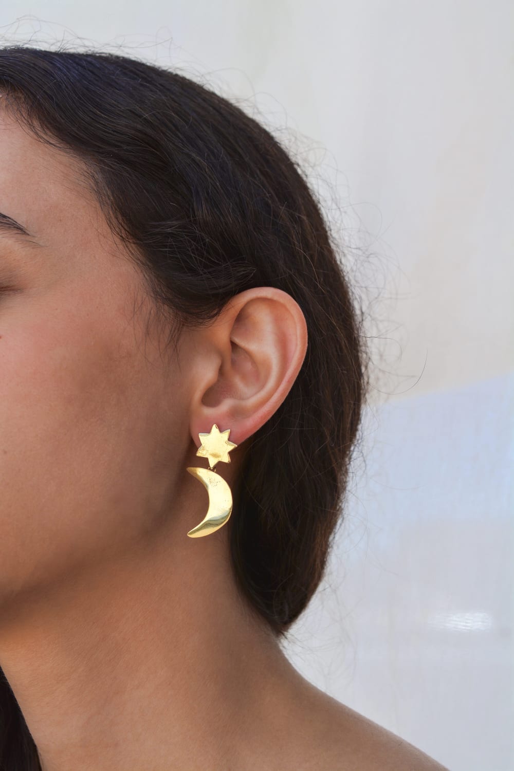 Maja Jewels-Star & Moon Küpe-Küpe-1-Milagron.com