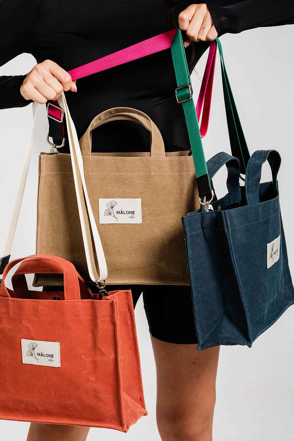 Mâlone Atelier-Fresh Flame Kanvas Çanta (1 Adet Mâlone Çanta Askisi Hediye)-Omuz Çantası-3-Milagron.com