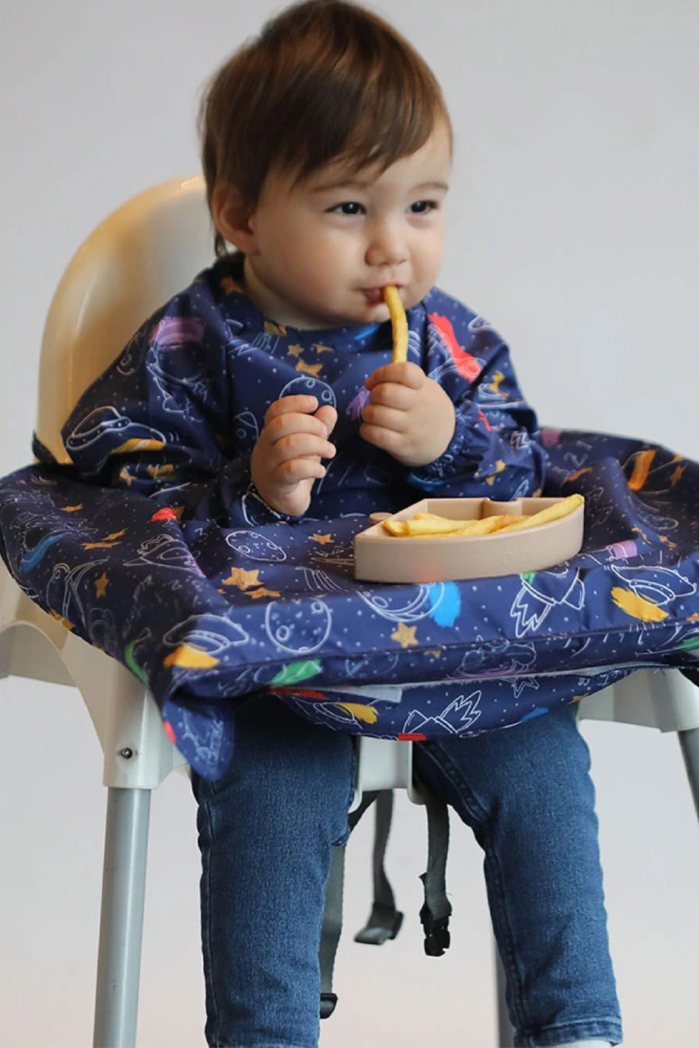 Mammam Baby-Minik Astronotlar Mama Sandalyesi Önlüğü-Mama Önlüğü-6-Milagron.com