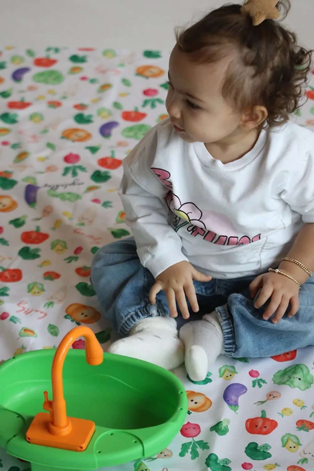 Mammam Baby-Renkli Sebzeler Çok Amaçlı Yer/masa Örtüsü-Mama Önlüğü-2-Milagron.com