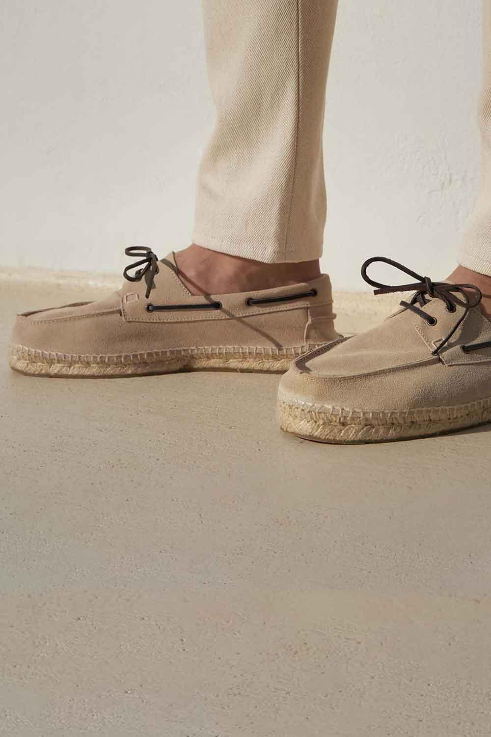 Manebi-Boat Shoes Champagne Beige-Espadril-4-Milagron.com