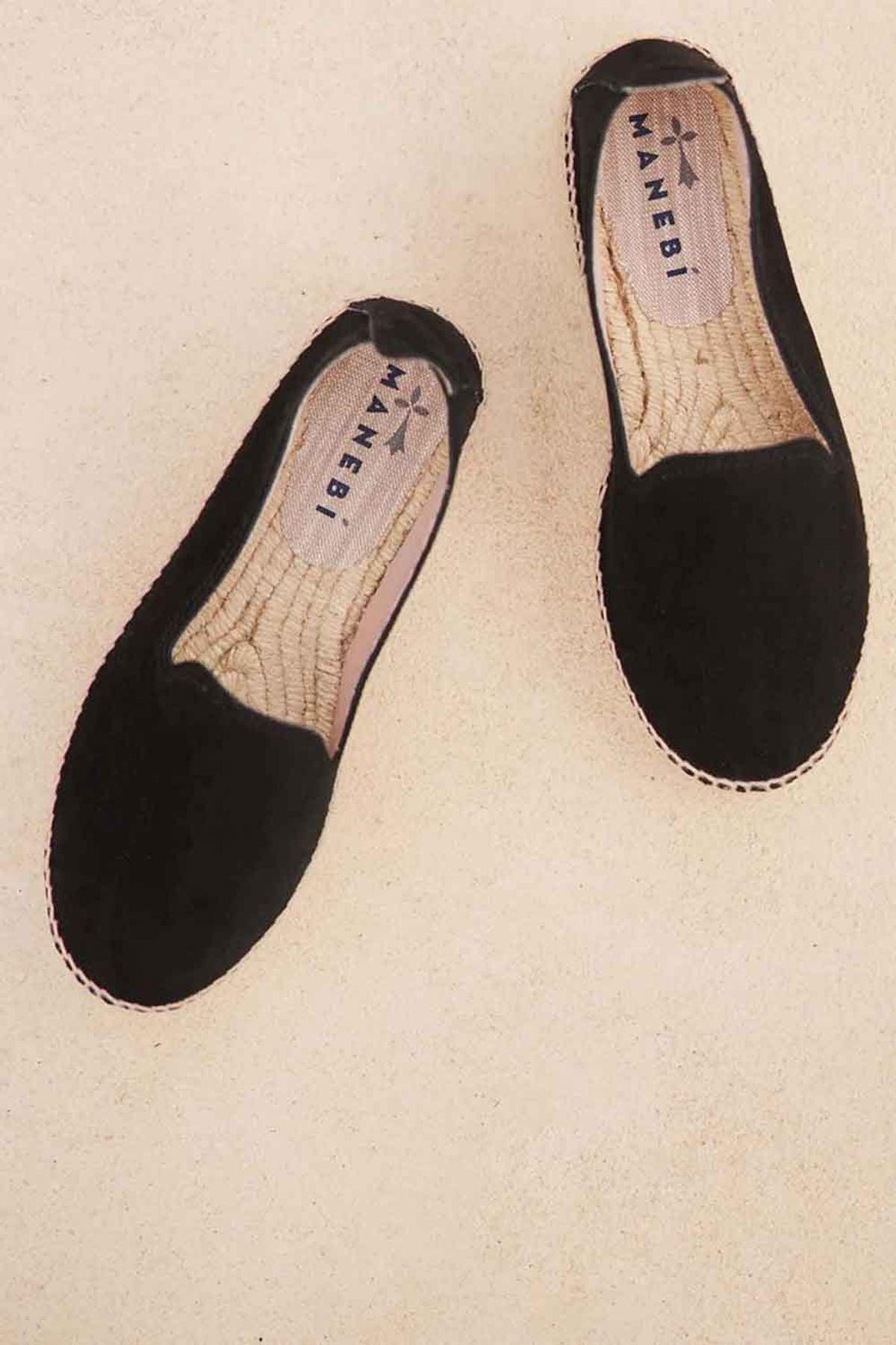Manebi-Hamptons Double Espadrilles Black-Espadril-5-Milagron.com