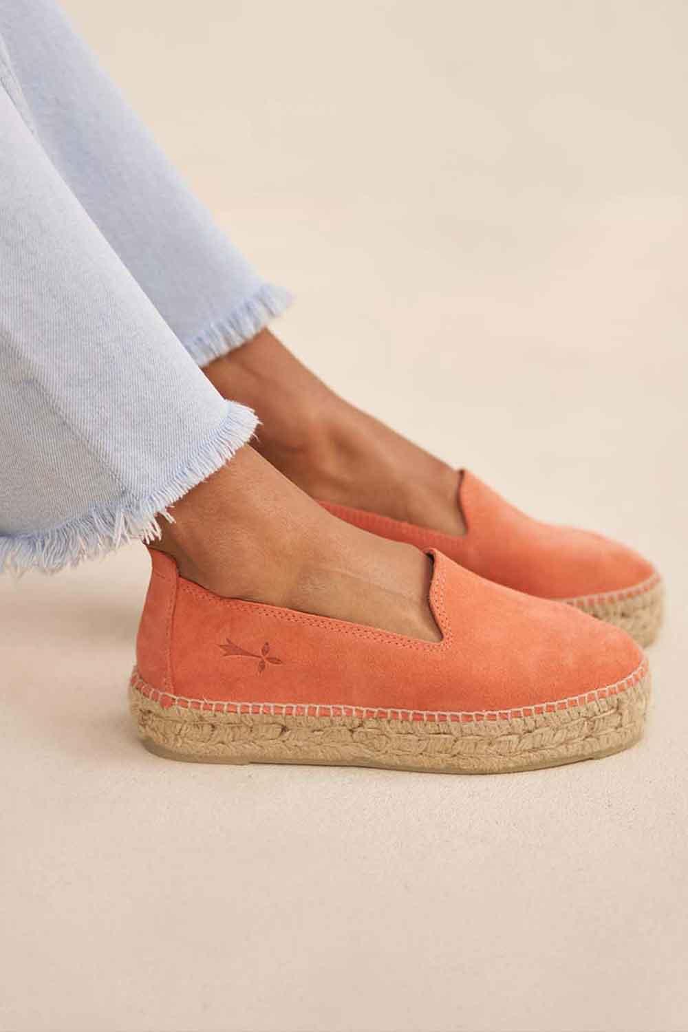 Manebi-Hamptons Double Sole Espadrilles Apricot-Espadril-1-Milagron.com