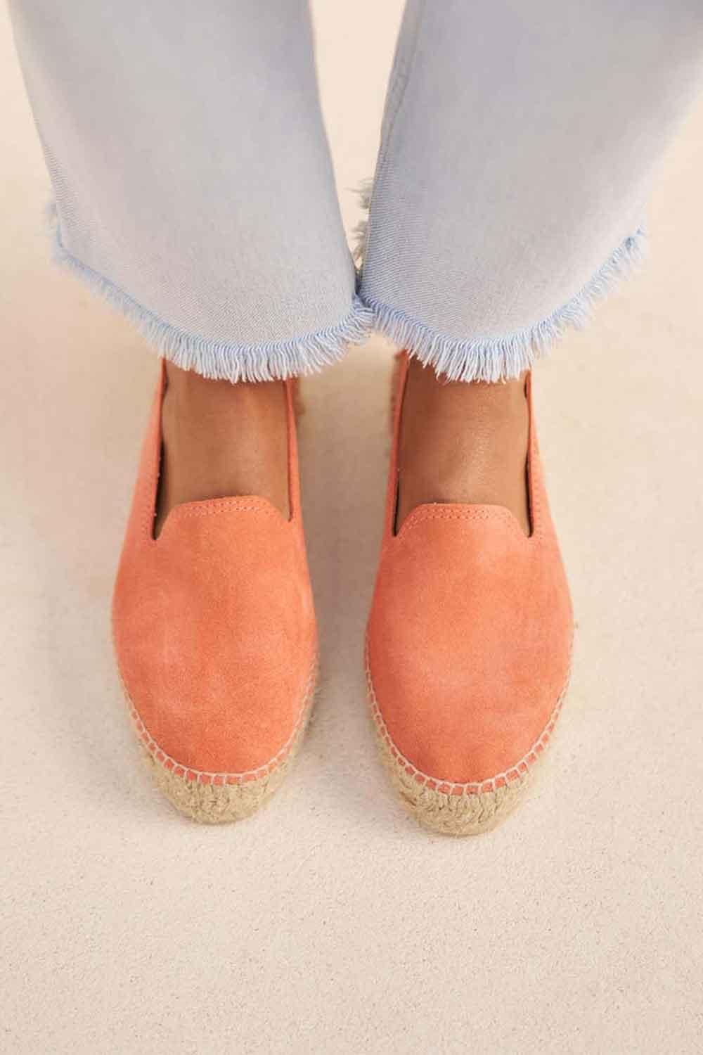 Manebi-Hamptons Double Sole Espadrilles Apricot-Espadril-2-Milagron.com