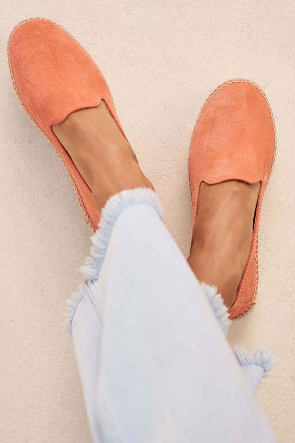 Manebi-Hamptons Double Sole Espadrilles Apricot-Espadril-3-Milagron.com