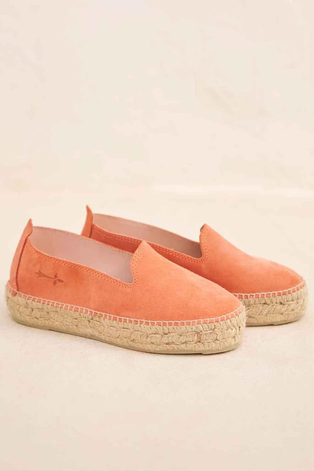 Manebi-Hamptons Double Sole Espadrilles Apricot-Espadril-5-Milagron.com