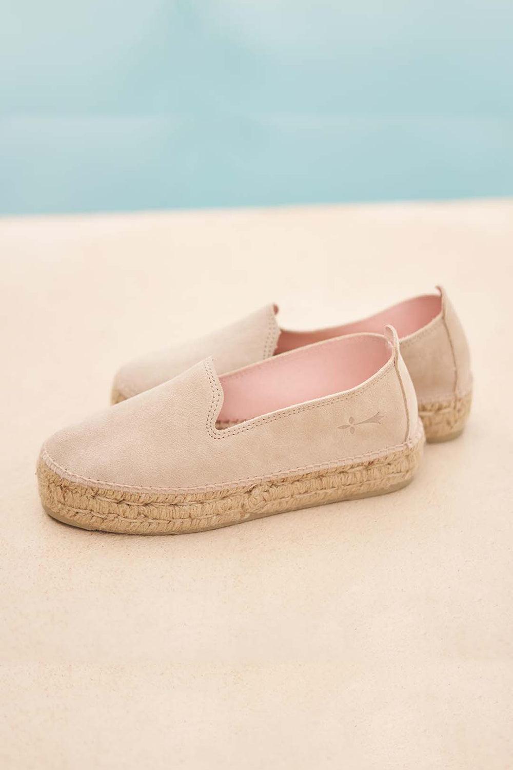 Manebi-Hamptons Double Sole Espadrilles Champagne Beige-Espadril-3-Milagron.com
