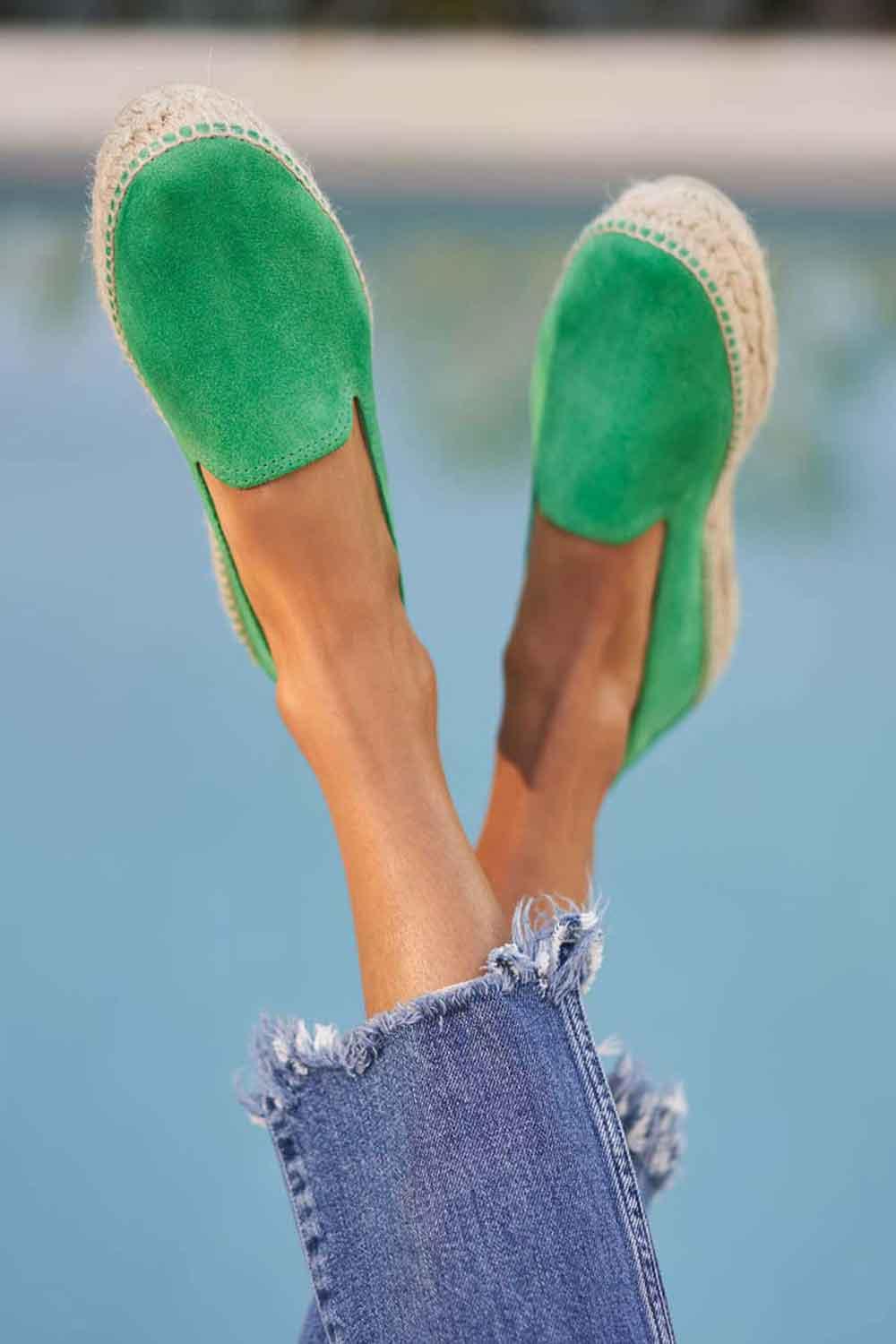 Manebi-Hamptons Double Sole Espadrilles Palm Green-Espadril-6-Milagron.com