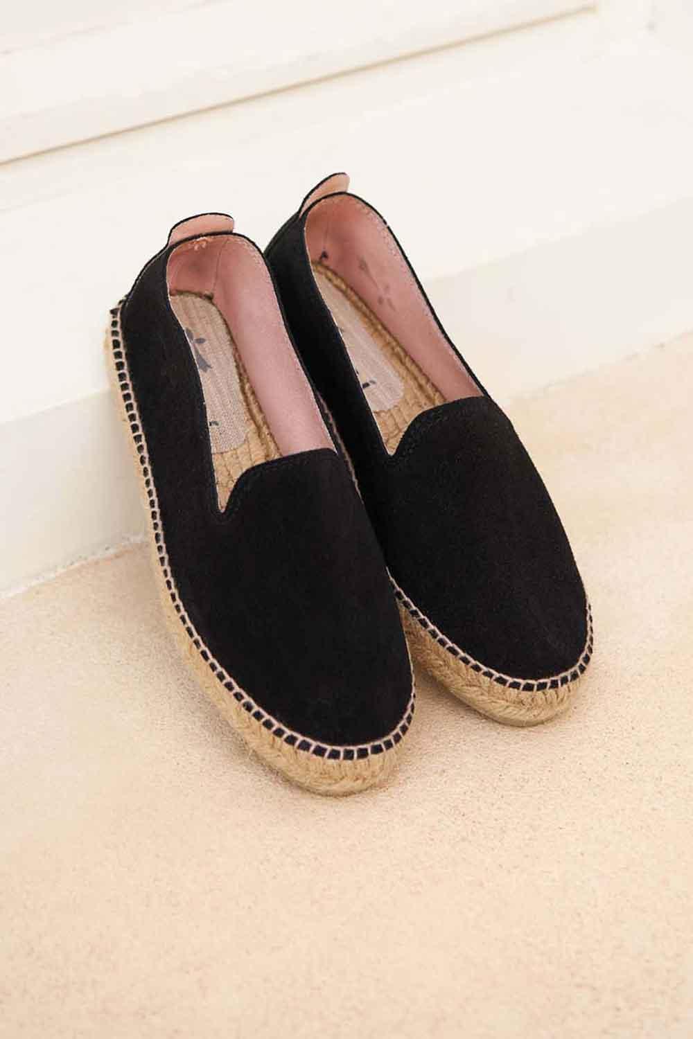 Manebi-Hamptons Espadrilles Black-Espadril-2-Milagron.com