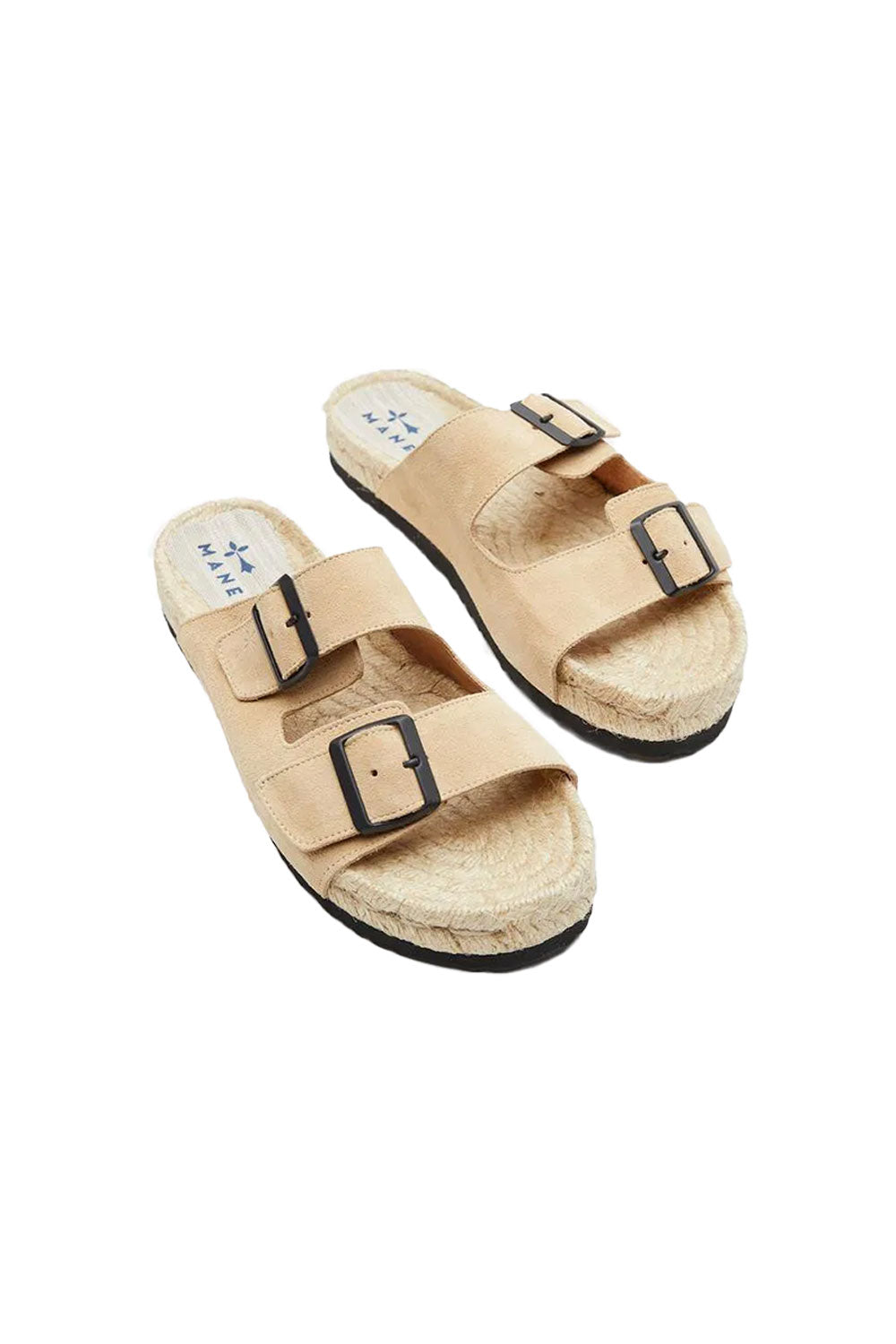 Manebi-Hamptons Nordic Sandals Champagne Beige-Sandalet & Terlik-2-Milagron.com