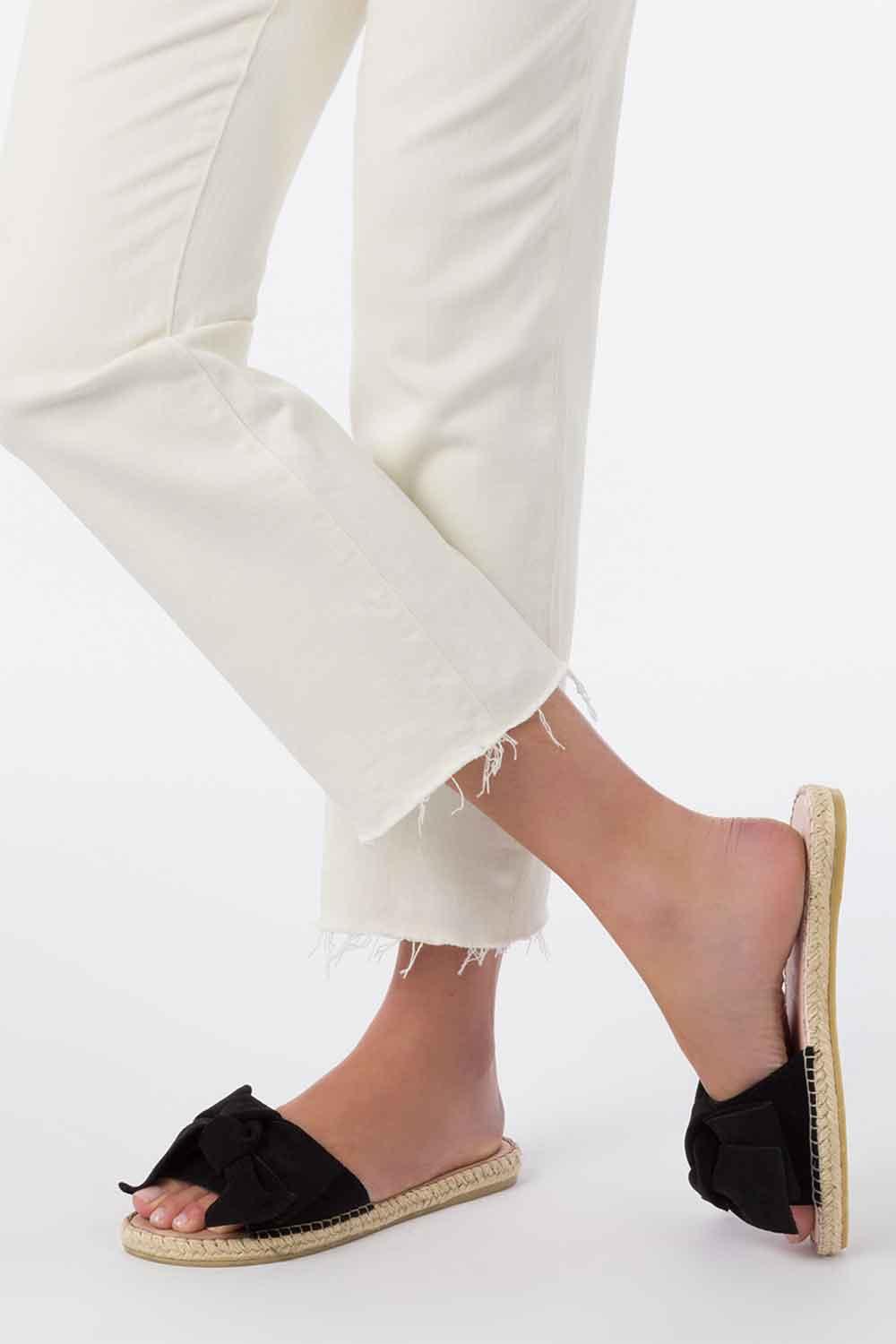 Manebi-Hamptons Sandals with Bow Black-Sandalet & Terlik-6-Milagron.com