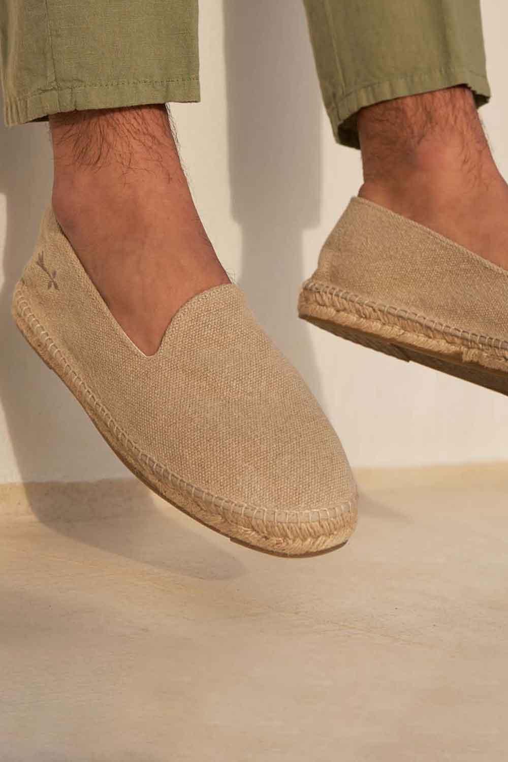 Manebi-Organic Hemp Flat Espadrilles La Havana Natural-Espadril-1-Milagron.com