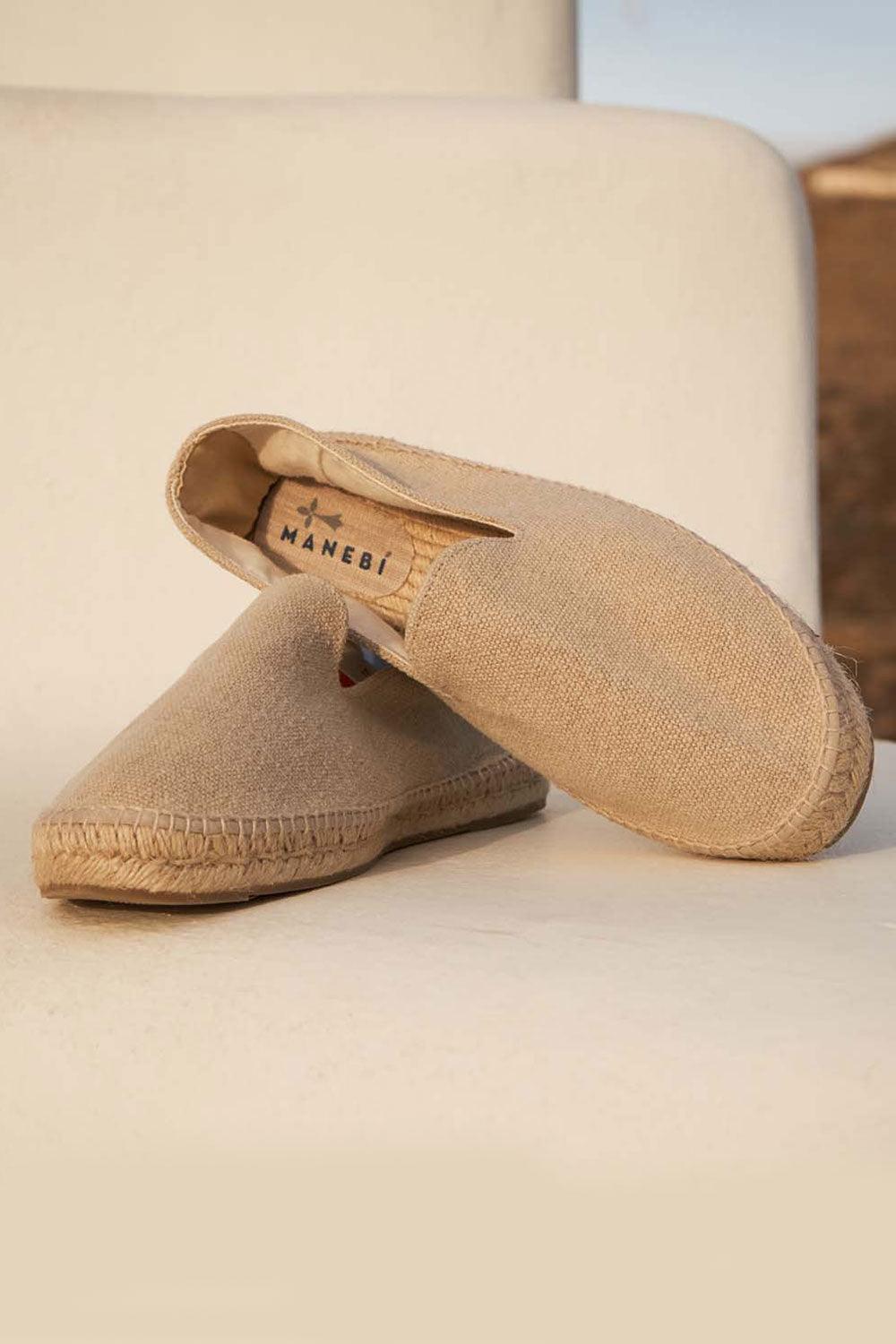 Manebi-Organic Hemp Flat Espadrilles La Havana Natural-Espadril-2-Milagron.com