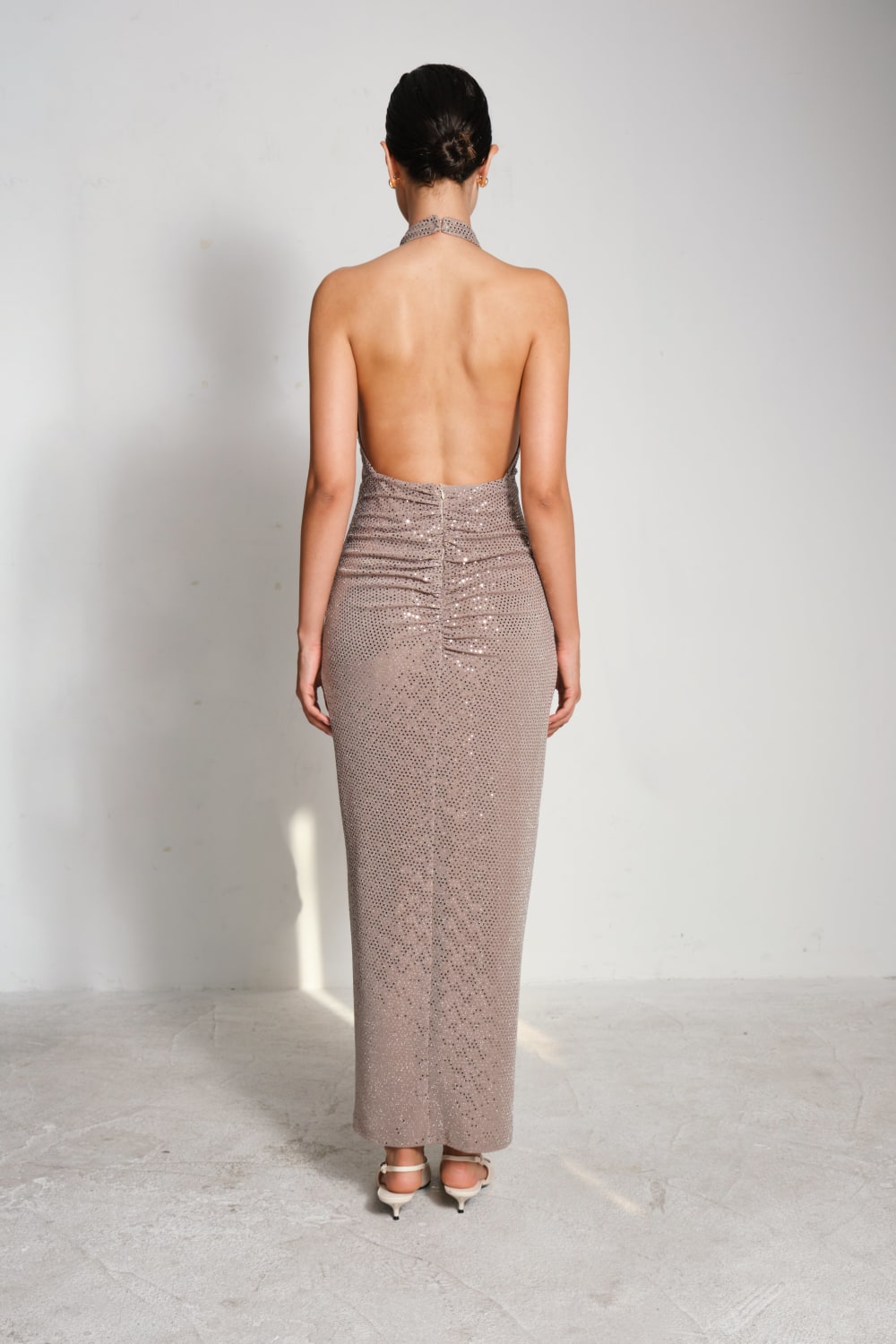 Manshet-Gisele Sırt Dekolteli Midi Elbise-Elbise-4-Milagron.com