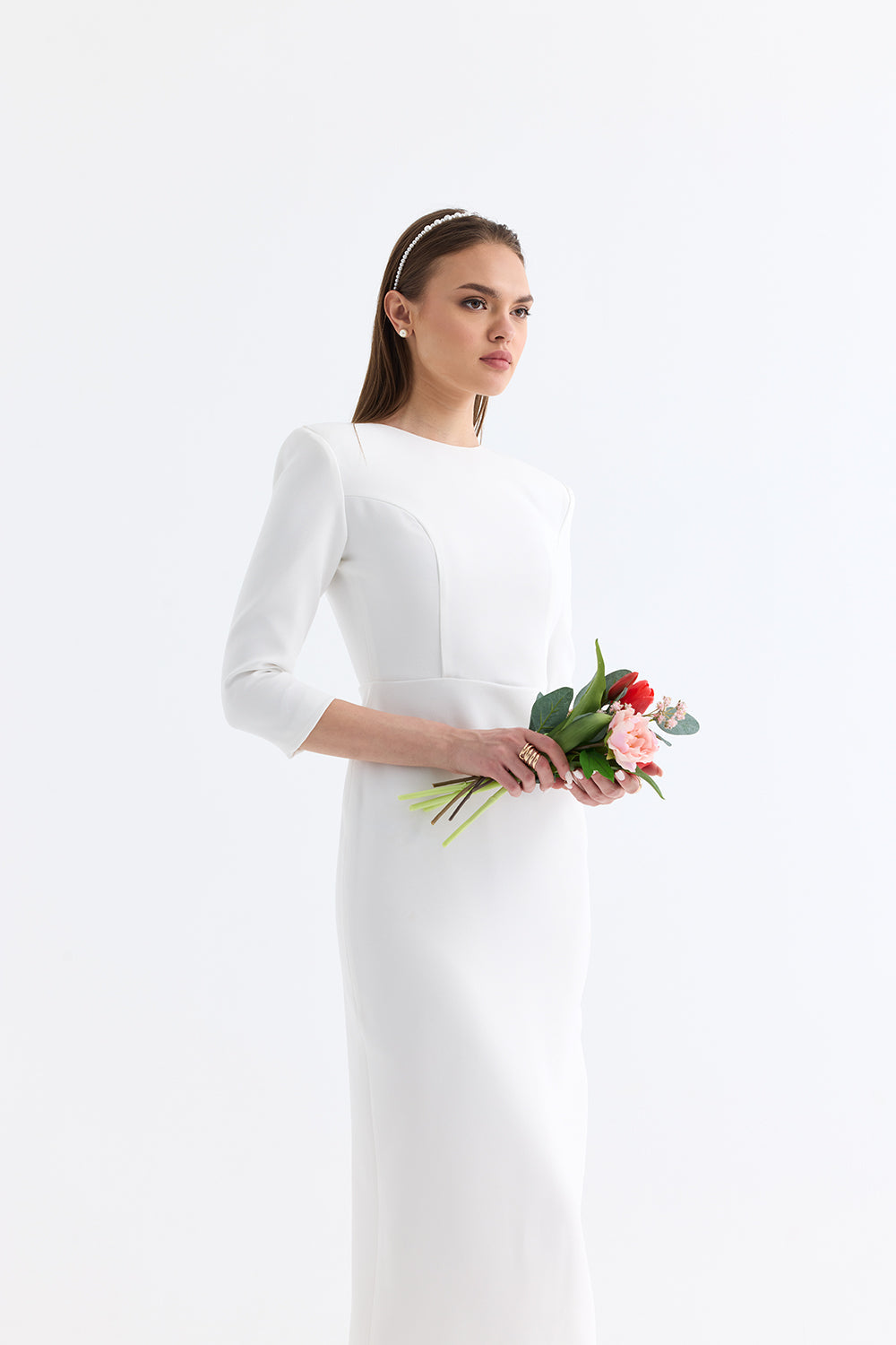 Manshet-İris / Sırt Dekolteli Abiye Elbise-Elbise-1-Milagron.com