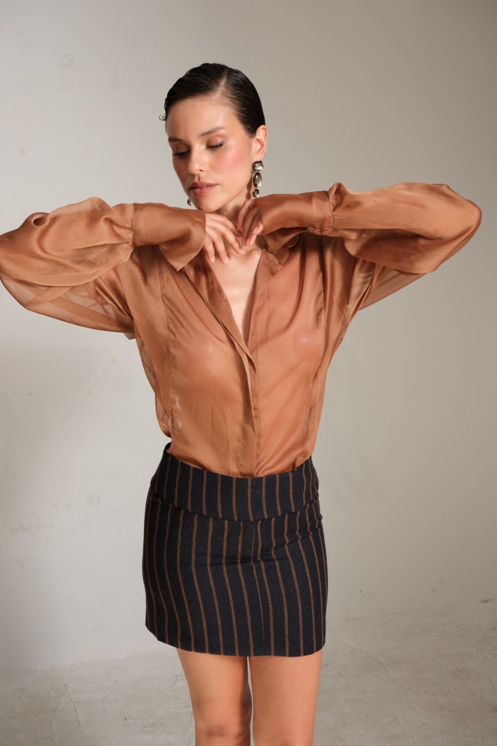 Manshet-Monique Yün Mini Etek-Etek-2-Milagron.com