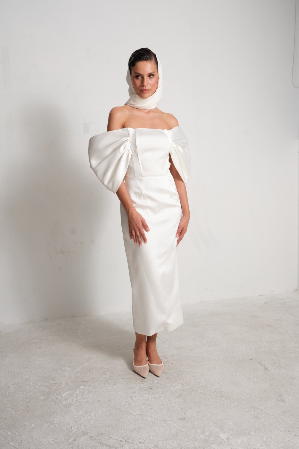 Manshet-Rouge / Kabarık Kollu Tasarım Abiye-Elbise-1-Milagron.com