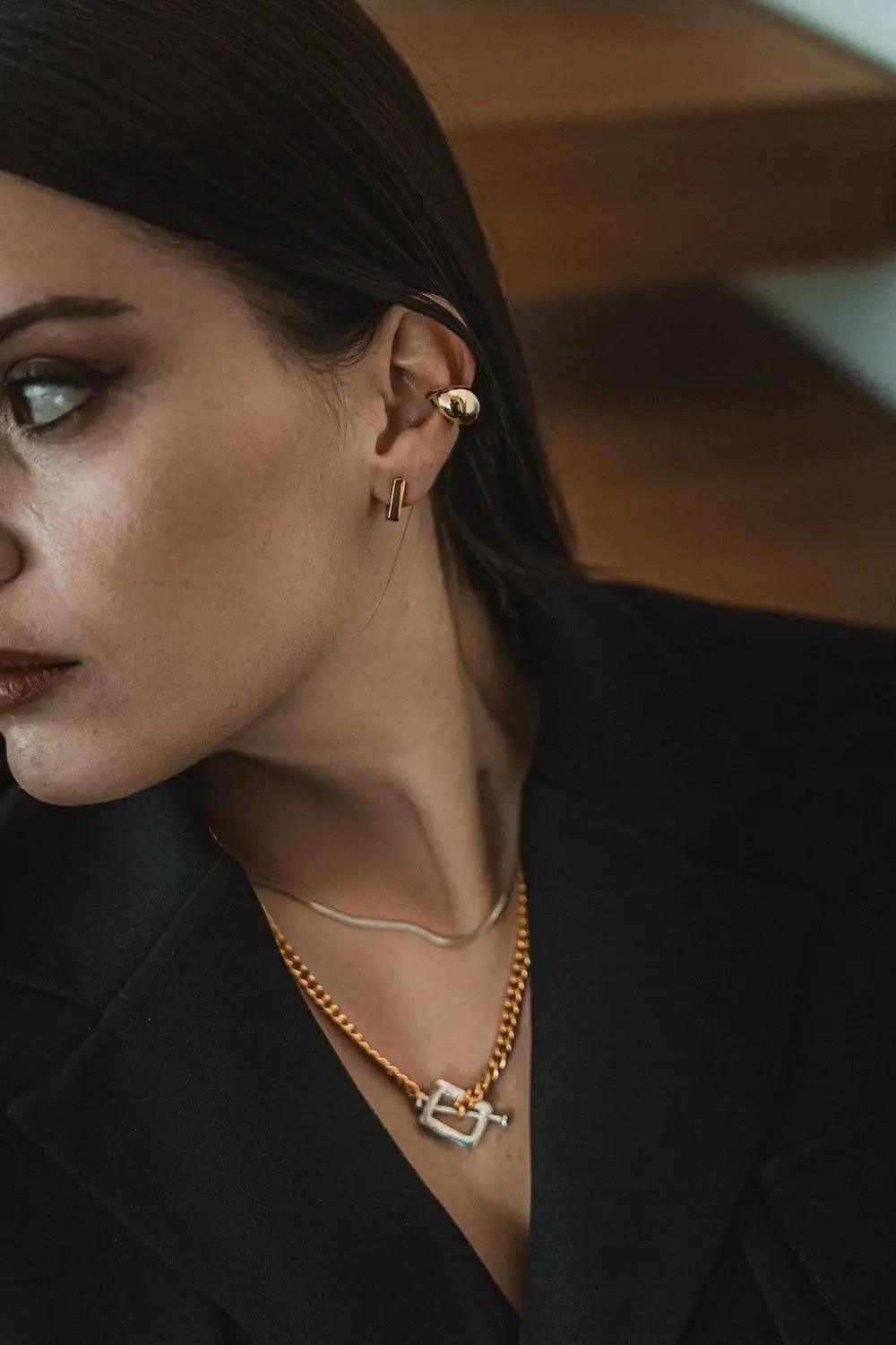 Manus In Mano-Beja Gold Earcuff-Küpe-2-Milagron.com